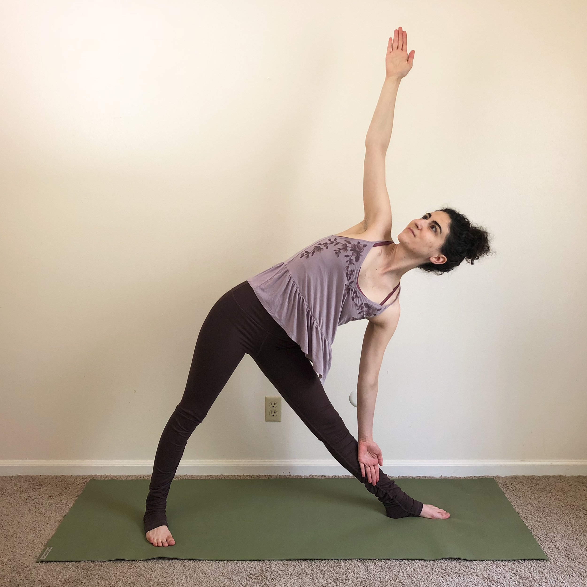 TRIKONASANA: TRIANGLE POSE — sleepy santosha