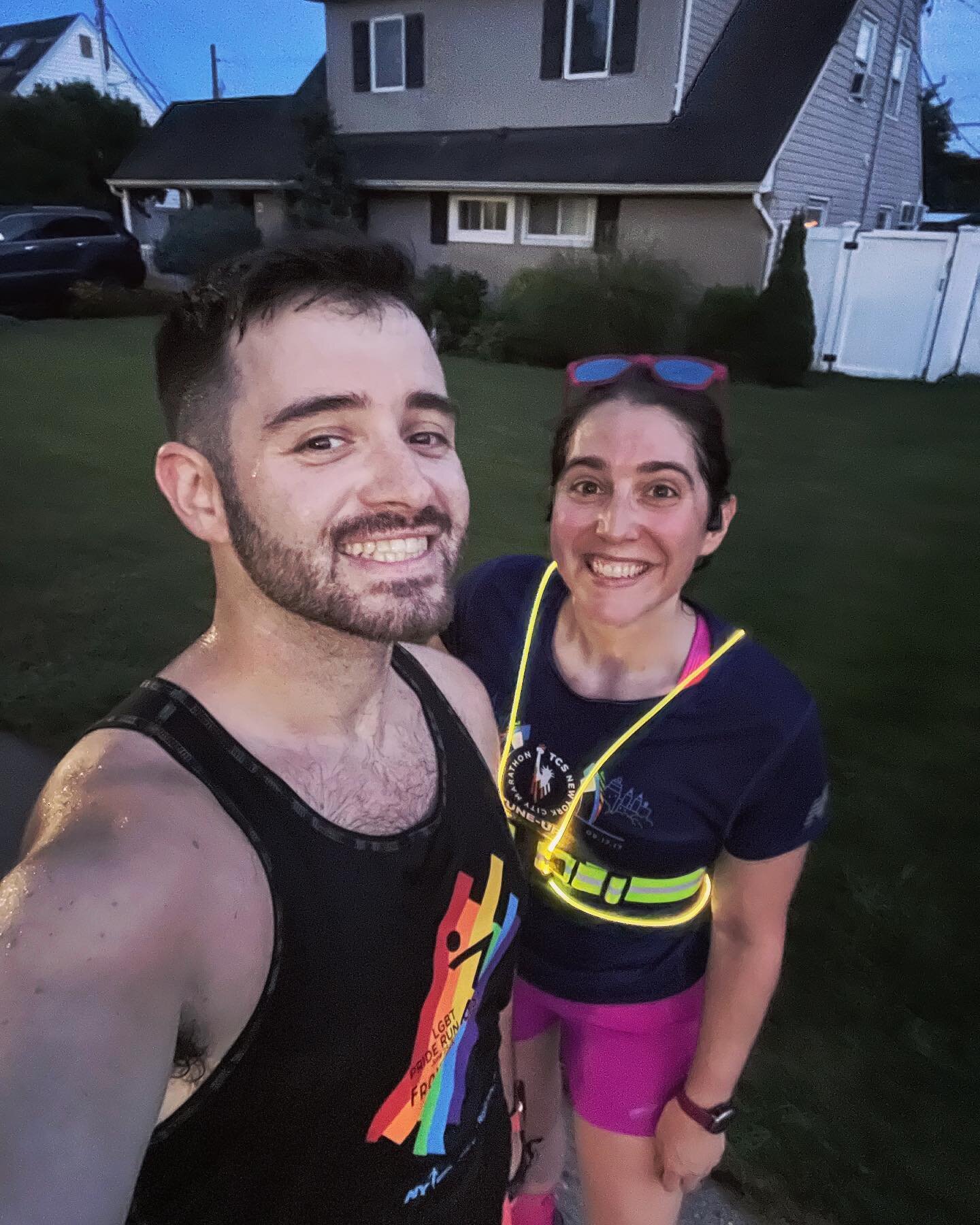 Seven sunset miles with my accountability buddy. Survey says it&rsquo;s easier to run 7 miles with a friend than it is to do it solo. 

#KZtoNYC