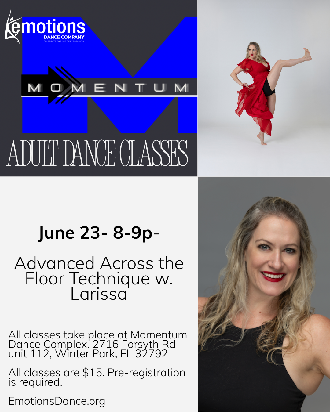 Adult Adv. Across the Floor Technique