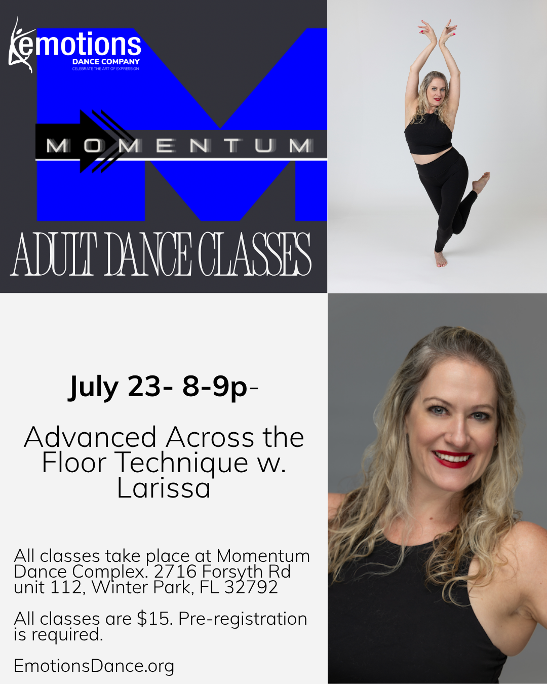 Adult Adv. Across the Floor Technique