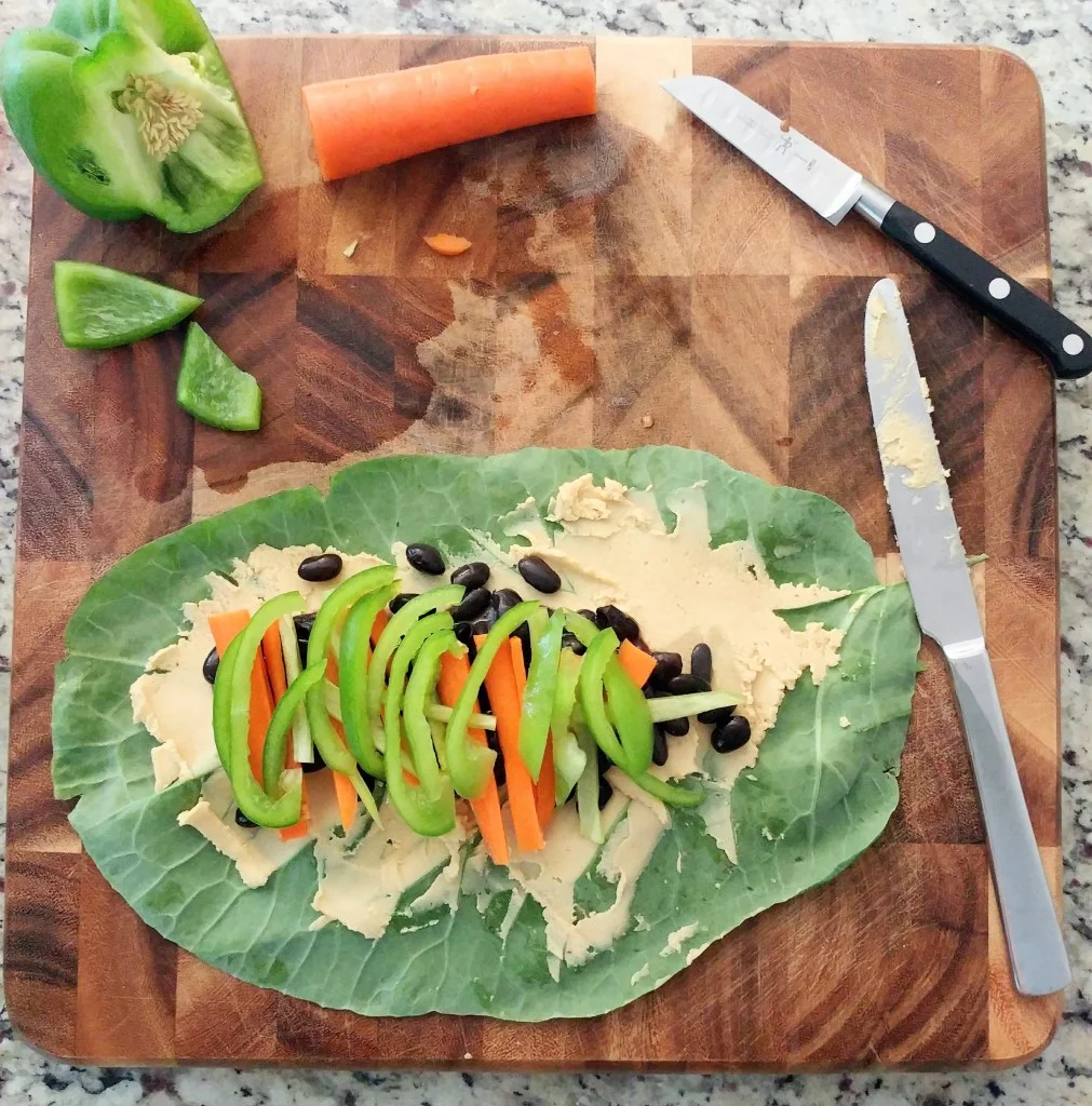 Easily customize your collard wrap to include your favorite additions