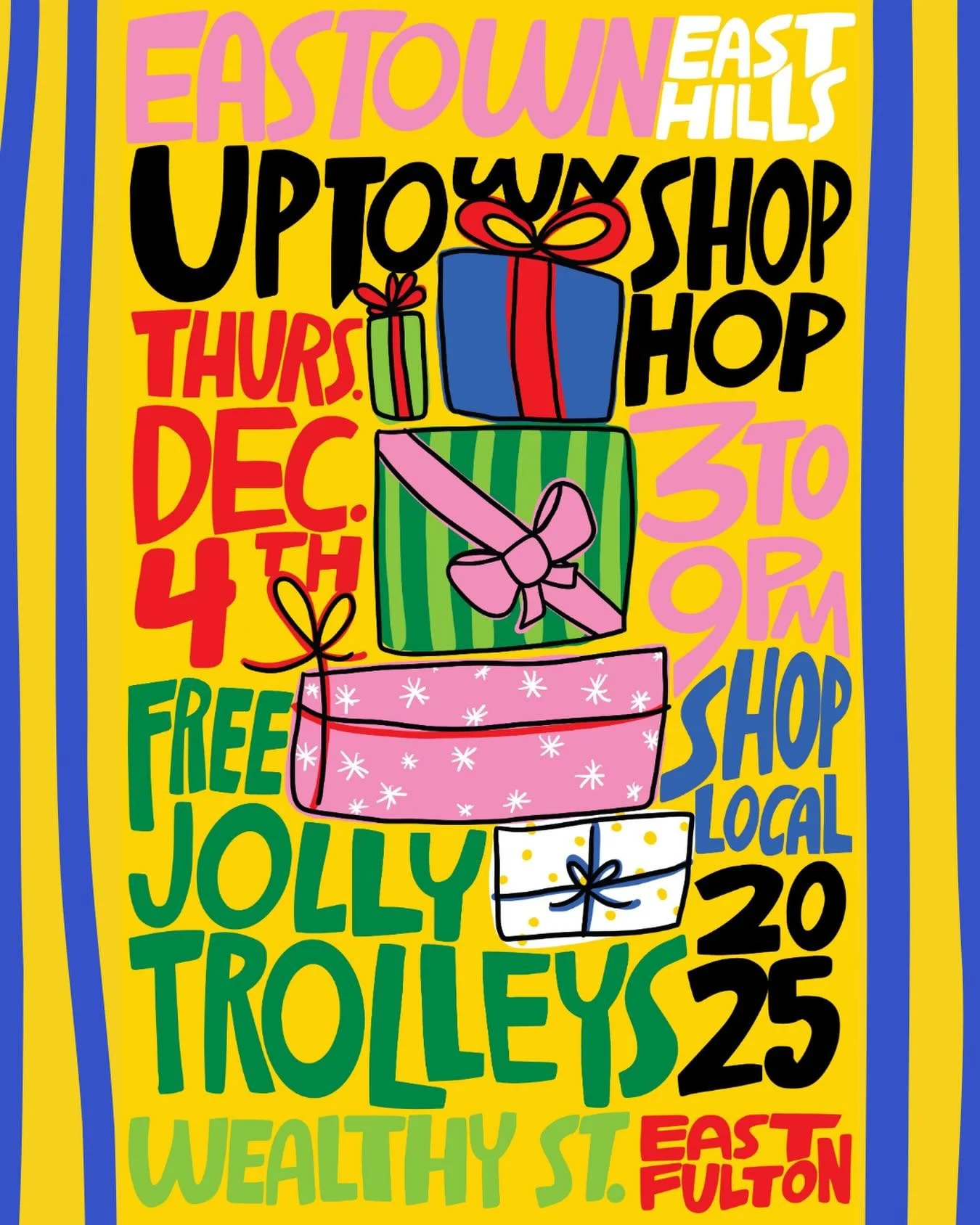 Tomorrow we are shopping and hopping 3-9 pm. We&rsquo;ll have samples of our peppermint ice cream cakes. Can&rsquo;t wait to see you ❤️