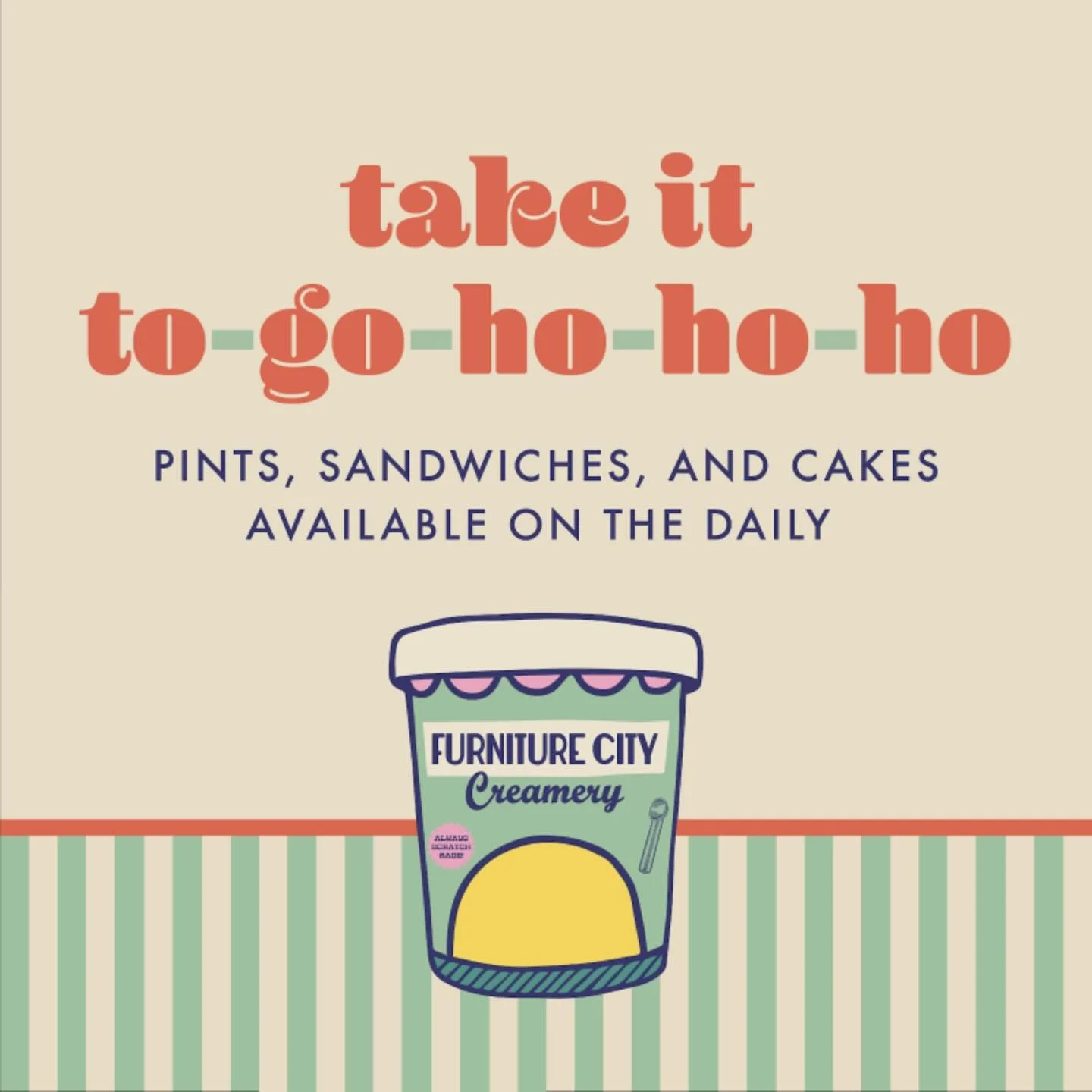 The cooler is STOCKED, y&rsquo;all! Stop in and grab some goodies. Pints are all $2 off 🎄❤️🎄