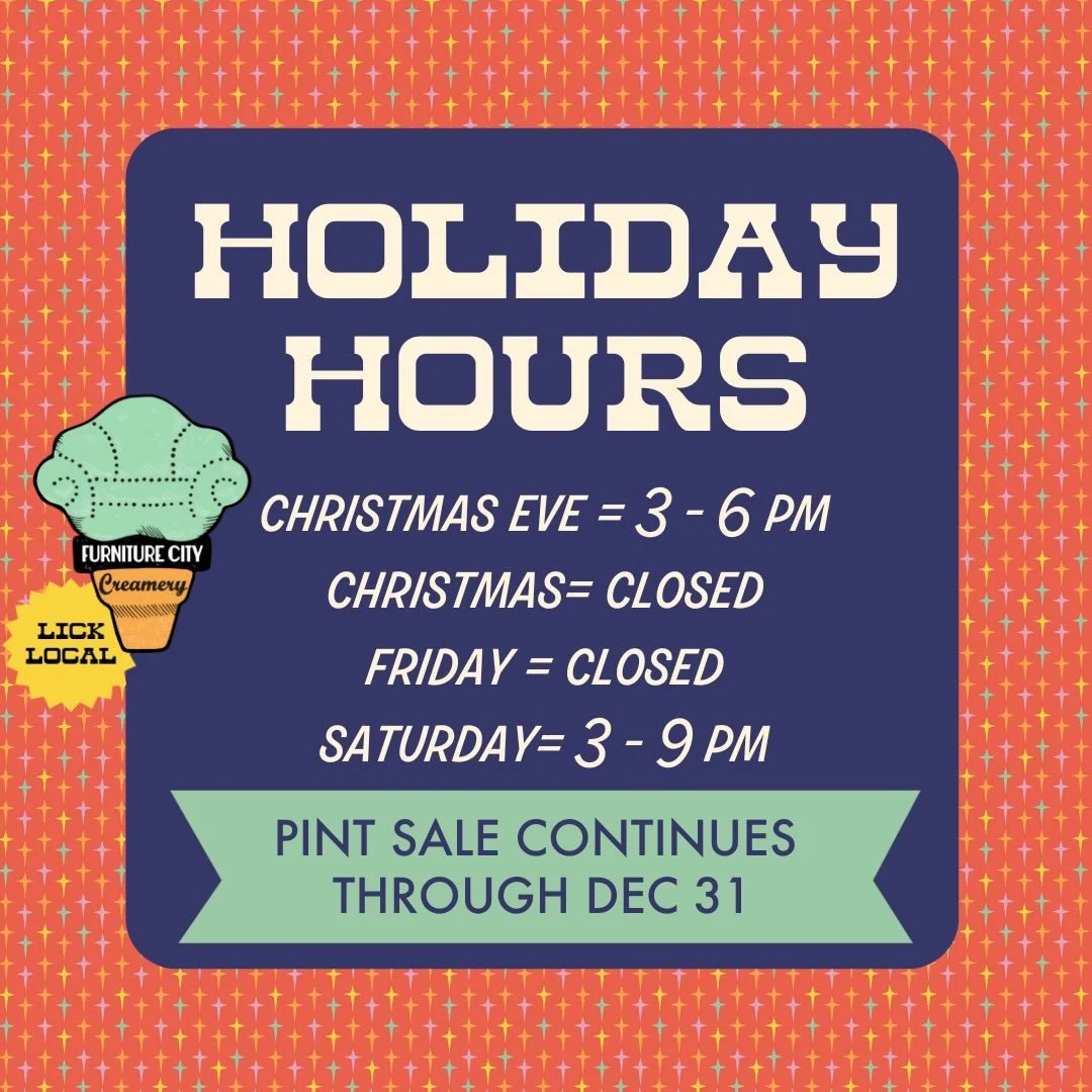 We are closed today. We will see you tomorrow as we continue our pint sale.