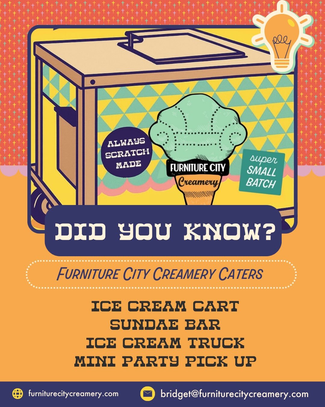 Yes, you can have ice cream at your wedding.
And yes&mdash;your guests will talk about it forever.

We&rsquo;re now booking weddings + events.
If you&rsquo;re headed to the GR Bridal Show at DeVos Place this weekend, come say hi!