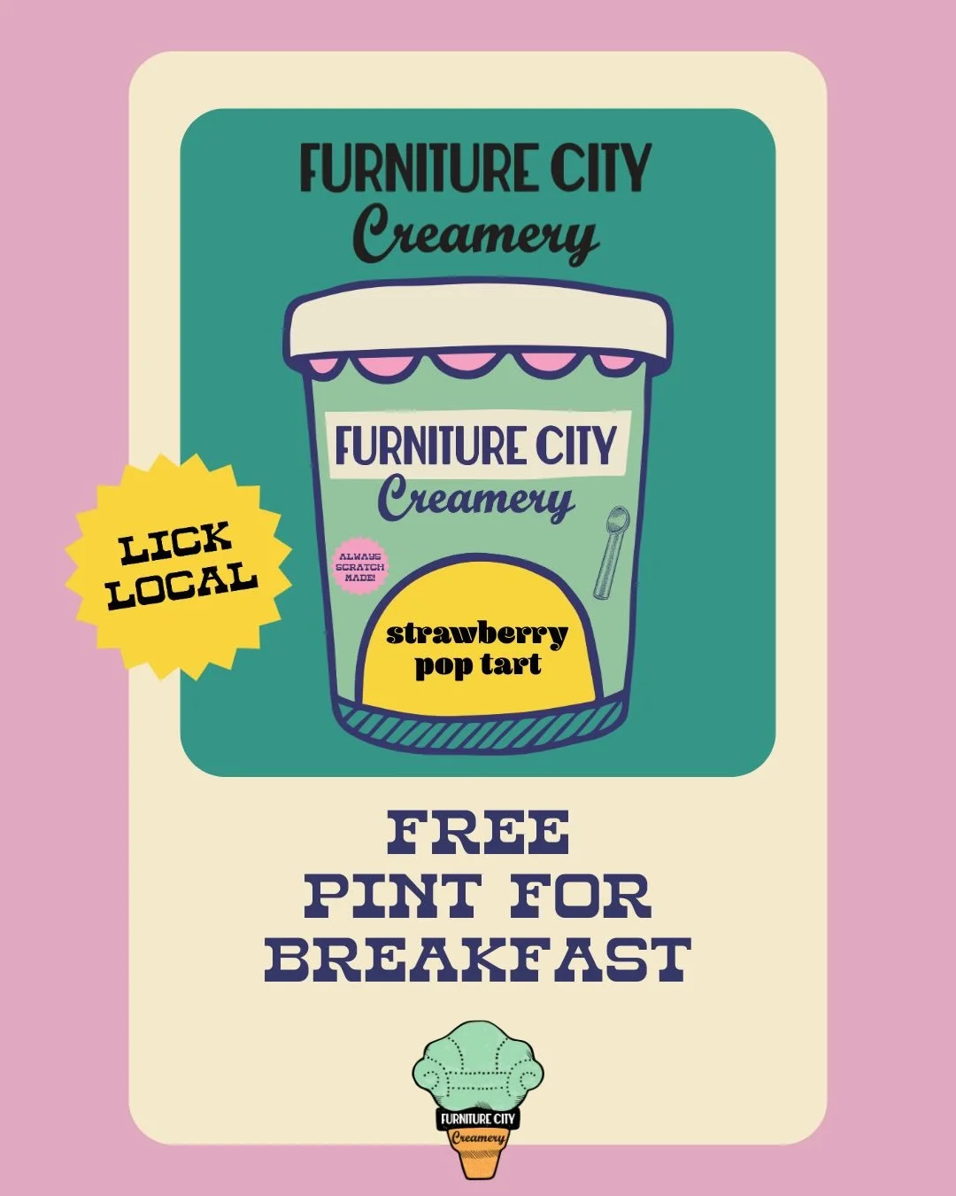 We&rsquo;re celebrating Ice Cream for Breakfast Day (Feb 7th) the right way&mdash;with FREE ICE CREAM &amp; STICKERS.

One winner gets:
🍓 Free Pint of their choice
🫐 One of the cutest sticker packs around (swipe)
🥞 Breakfast vibes included

To ent