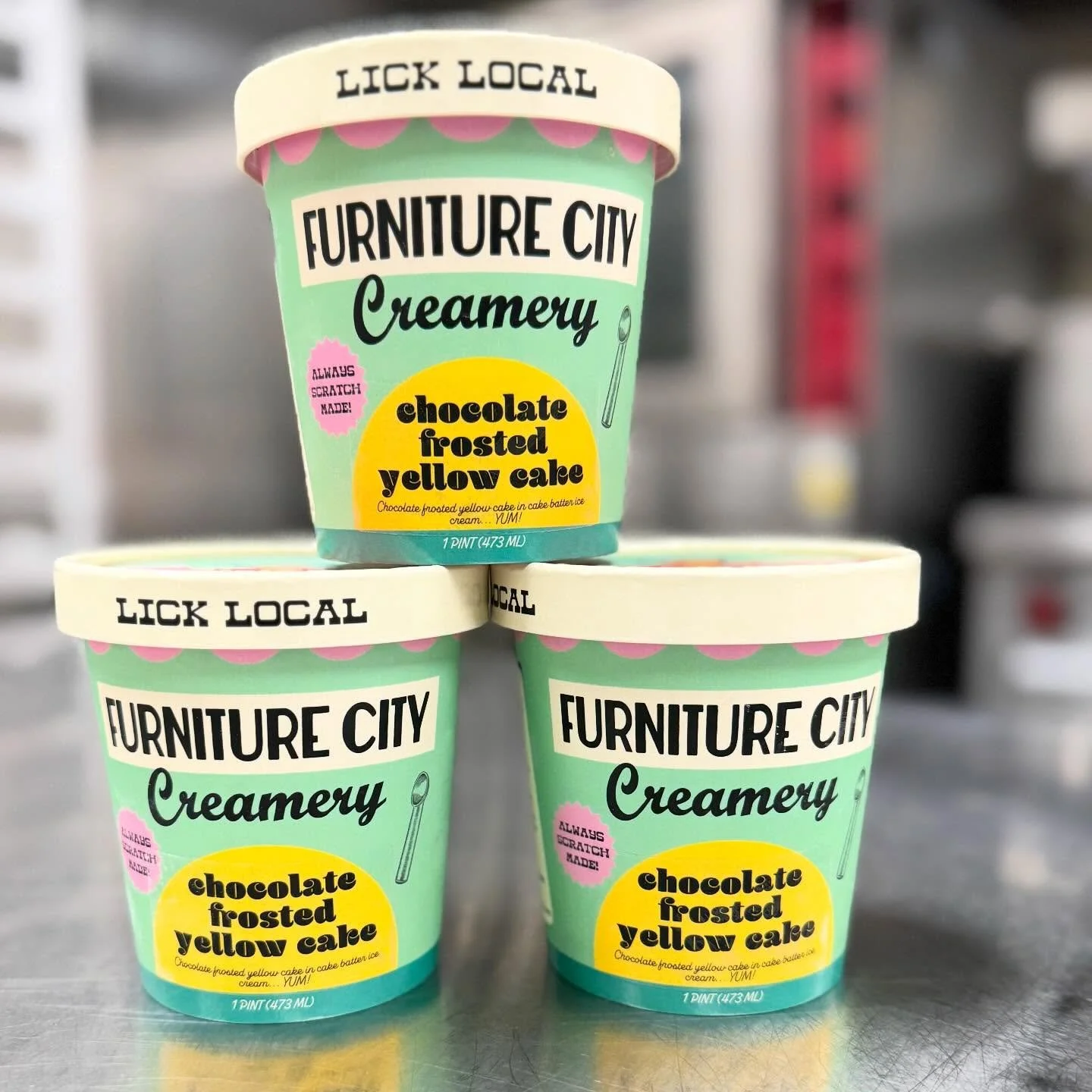 Each pint is scratch made, starting with cream, sugar and egg yolks and then hand filled with love ❤️