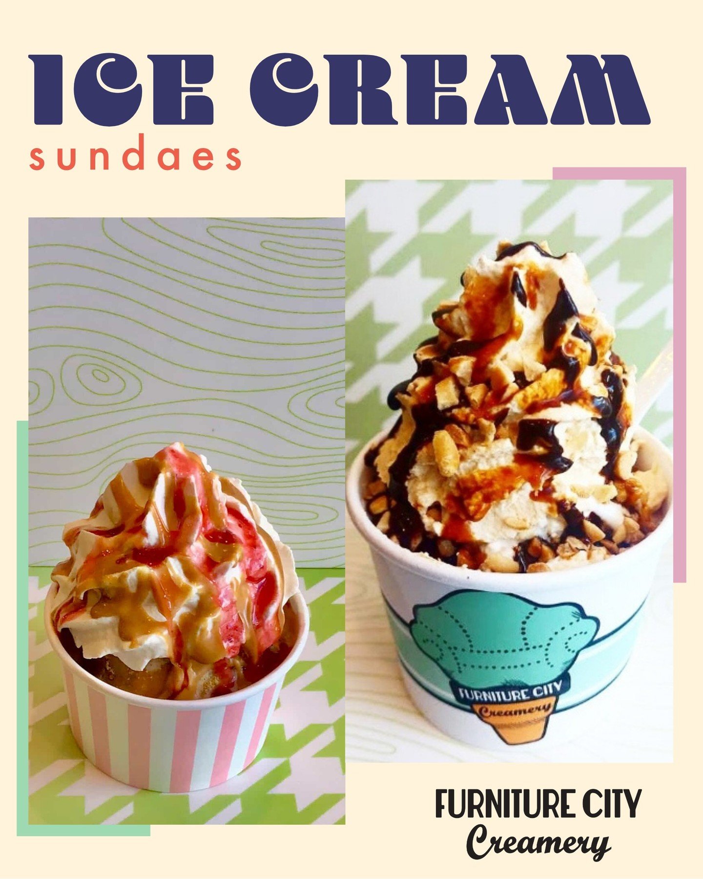 We want to know what toppings go on your ideal ice cream sundae!

What Furniture City Creamery ice cream are you choosing? Which topping; just a couple or are you piling it into a towering masterpiece? Whipped cream; yes or no? 

We want to know it a