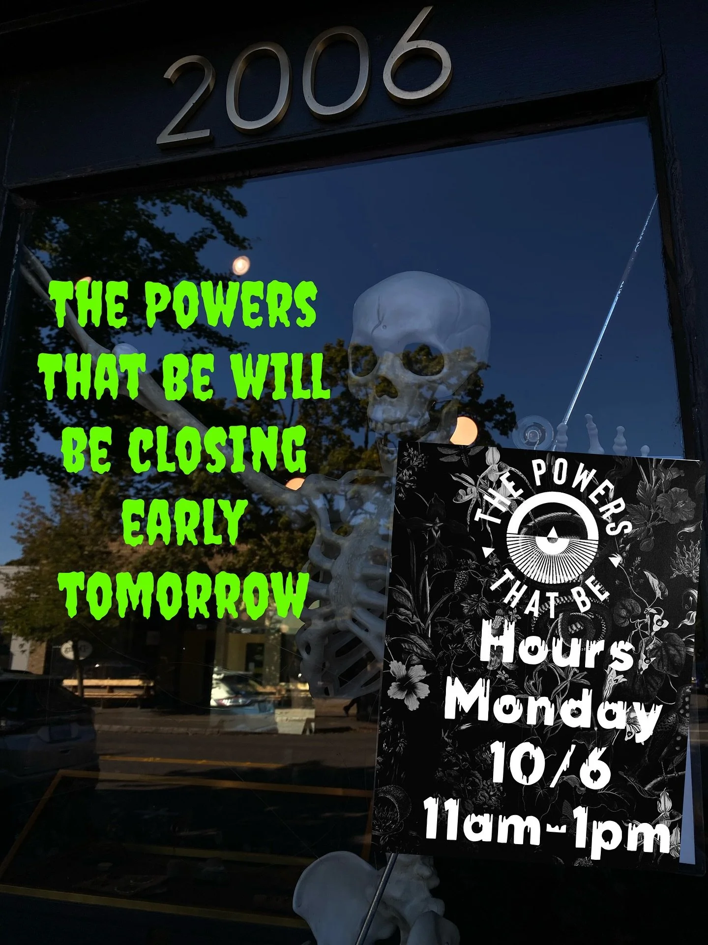 Tomorrow, Monday 10/6, the studio will be closing at 1pm and we&rsquo;re dying about it💀

Thank you for your patience and understanding!🫶🏽 we will be back to normal business hours Tuesday 10/7 as well as the rest of the week so be sure to schedule