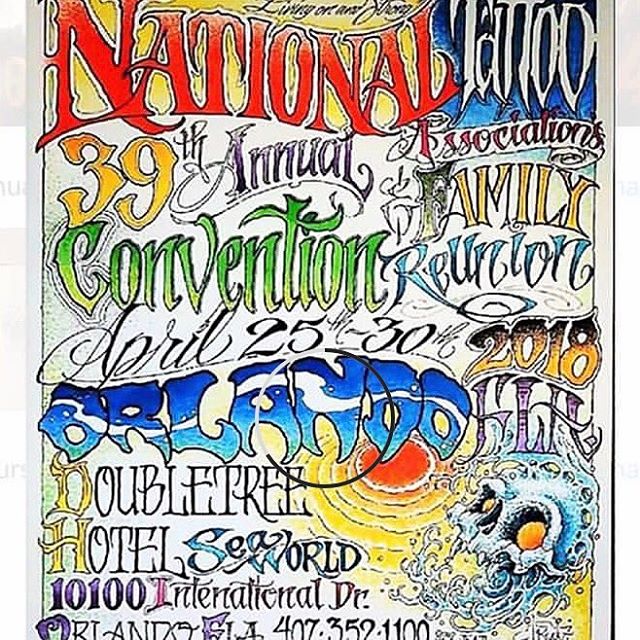 Here this weekend at the #nationaltattooconvention don&rsquo;t miss out this is it ! great artist from all over , family fun , great tattooing and more , like I said don&rsquo;t miss out . #orlando #florida #tattoos #kissimmee #edgewood #windermere #