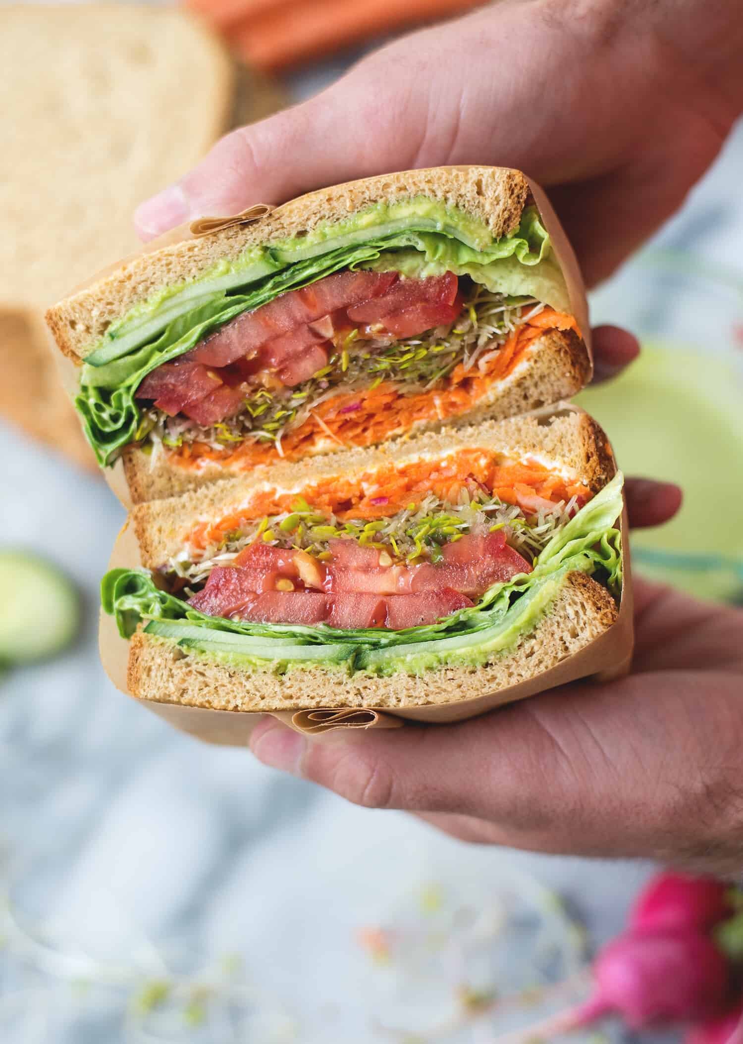 Green Goddess Veggie Sandwich