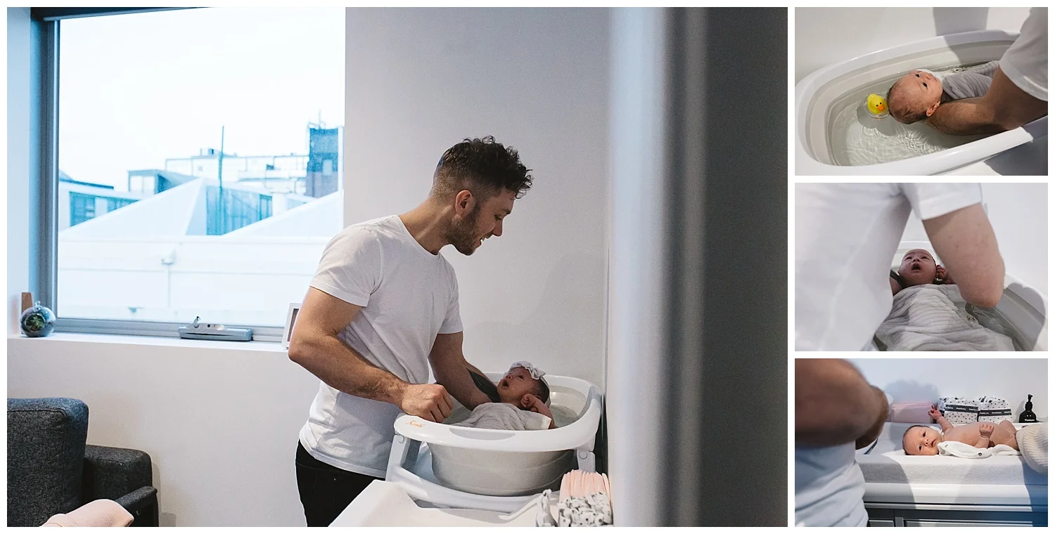 baby newborn bath in richmond father bath