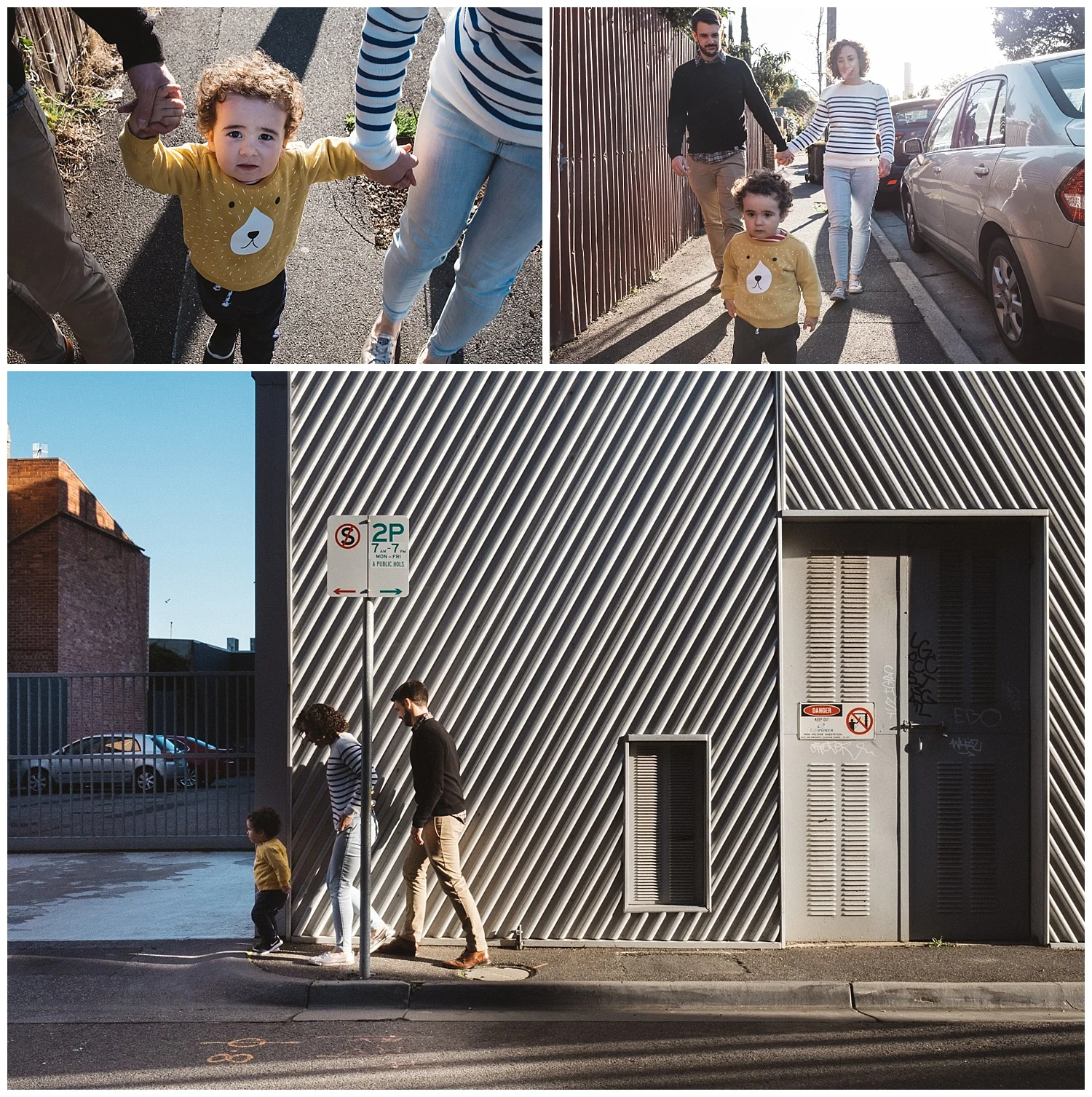 urban family portraits in Richmond and families of newborn babies