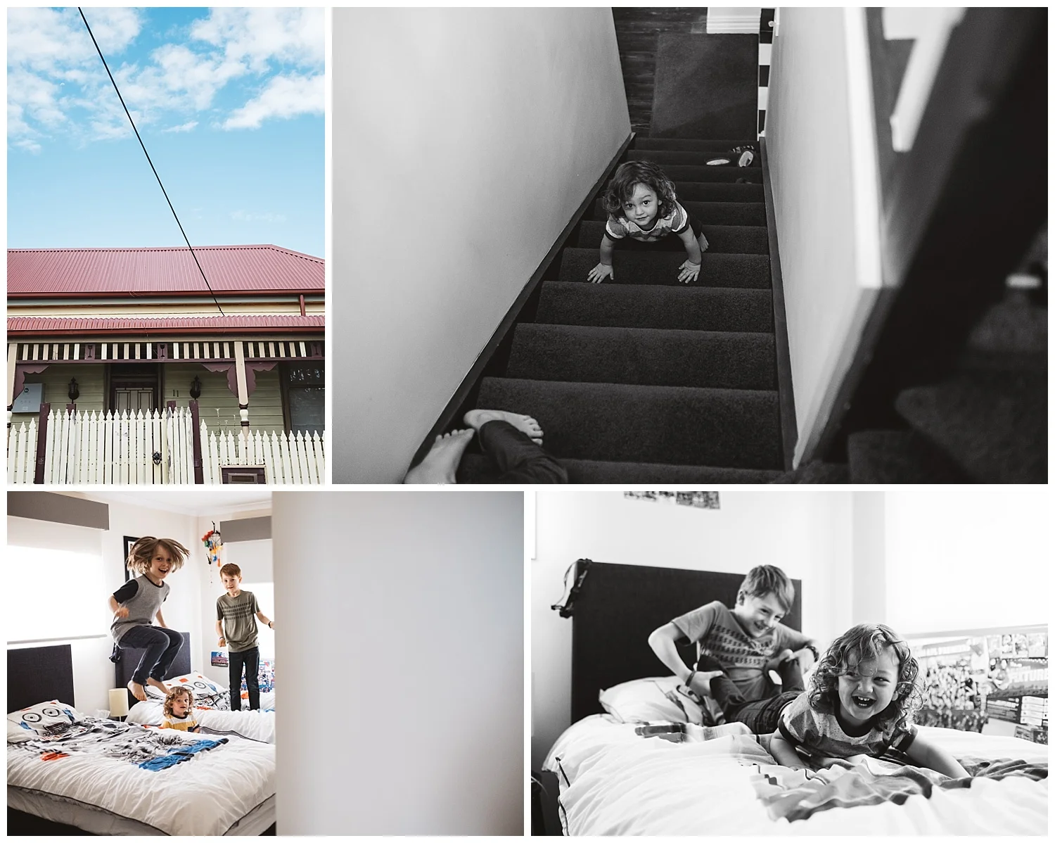 Port Melbourne family having fun at home