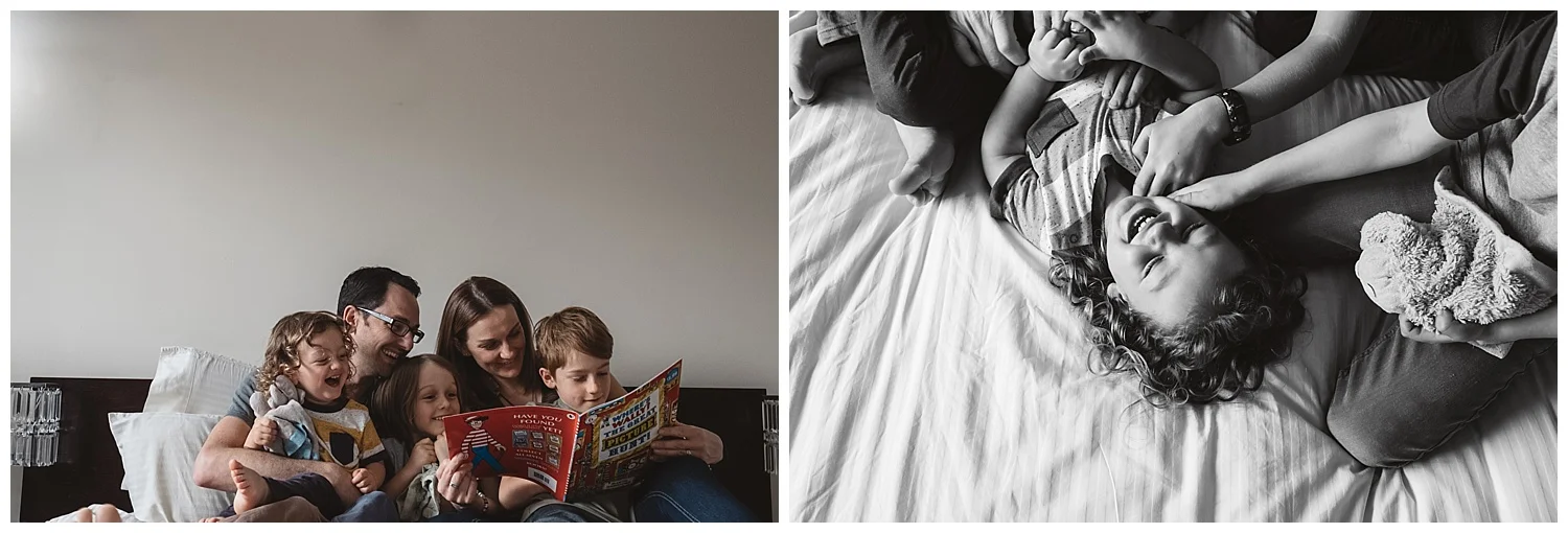 Organic family lifestyle photography, natural smiles and genuine emotion portraiture in Port Melbourne