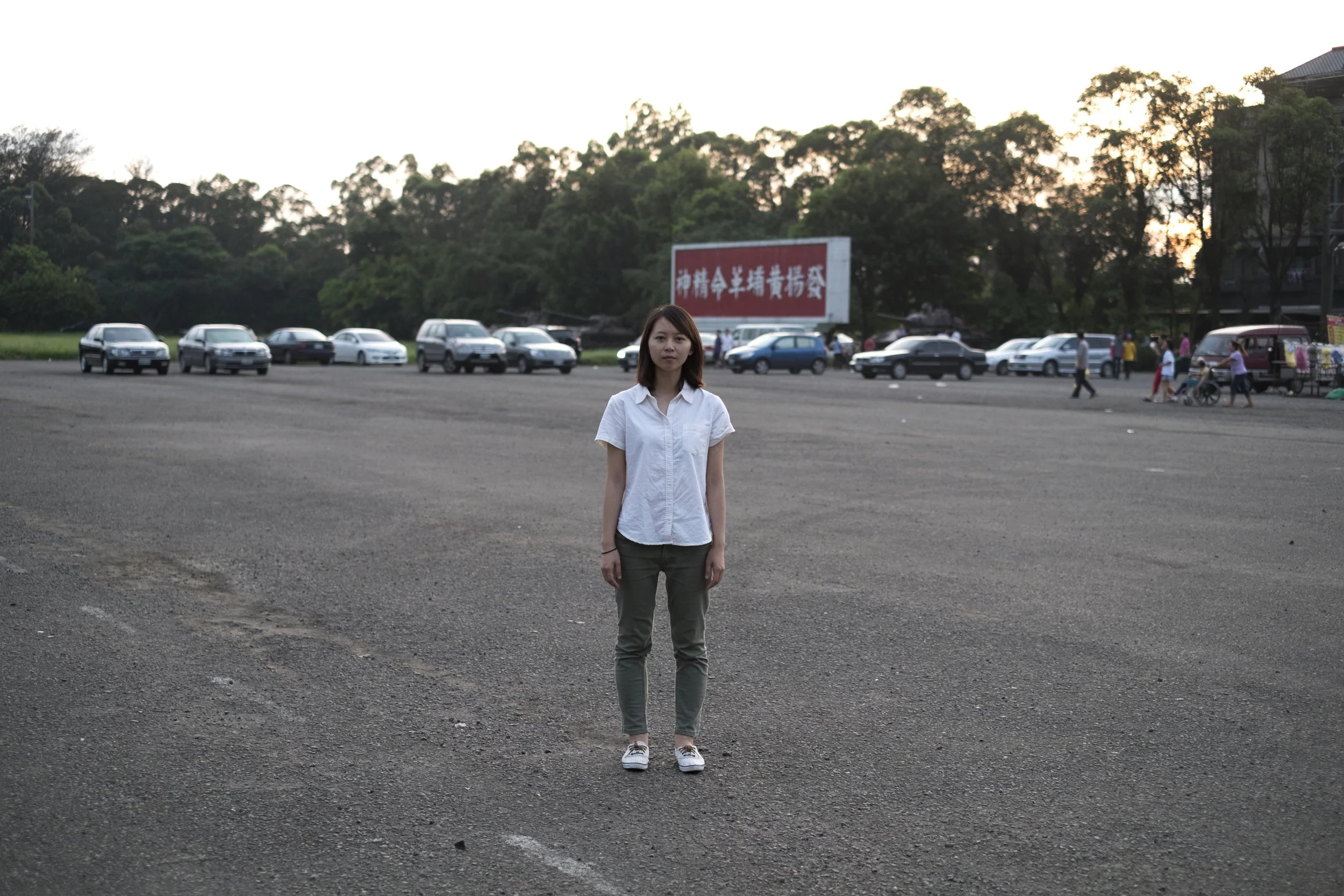I-Ting stands on Longgang military training ground, Longgang, Taoyuan, Taiwan
