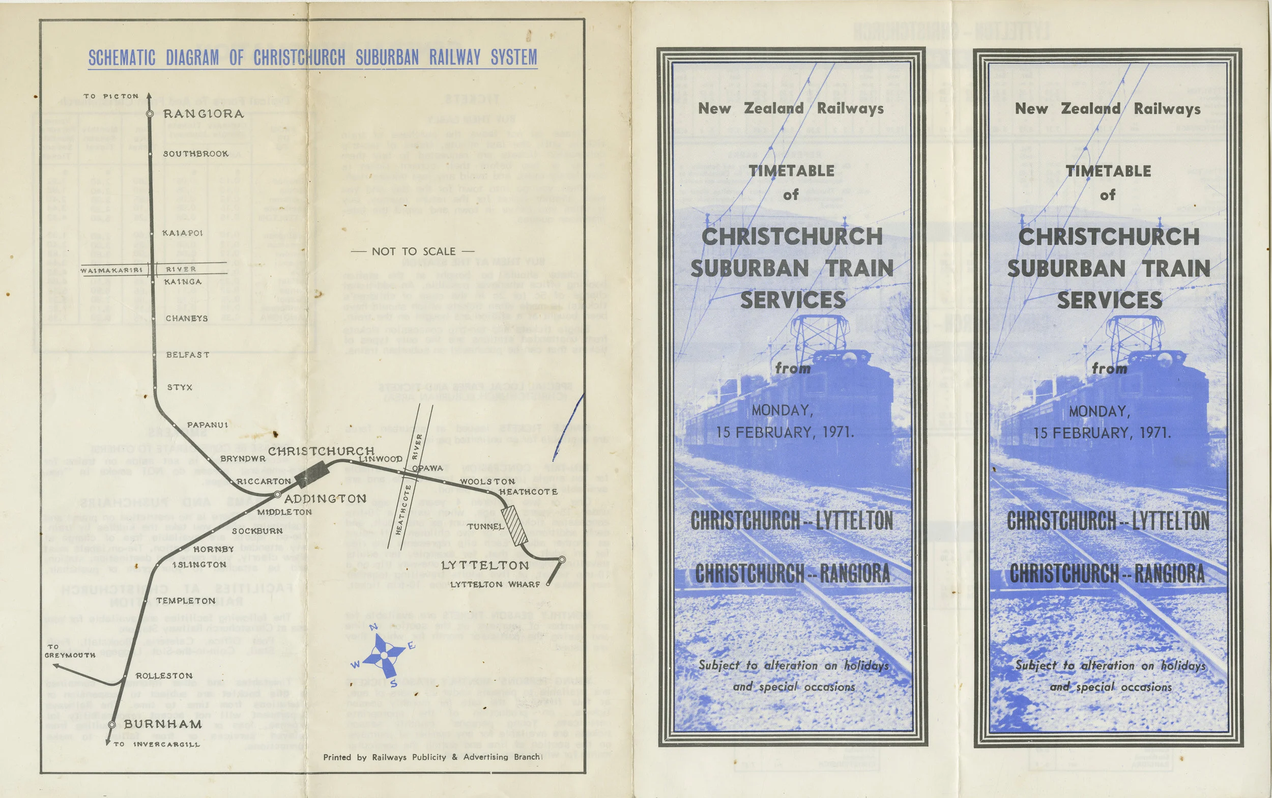 Christchurch Suburban Timetables - Hocken Collections