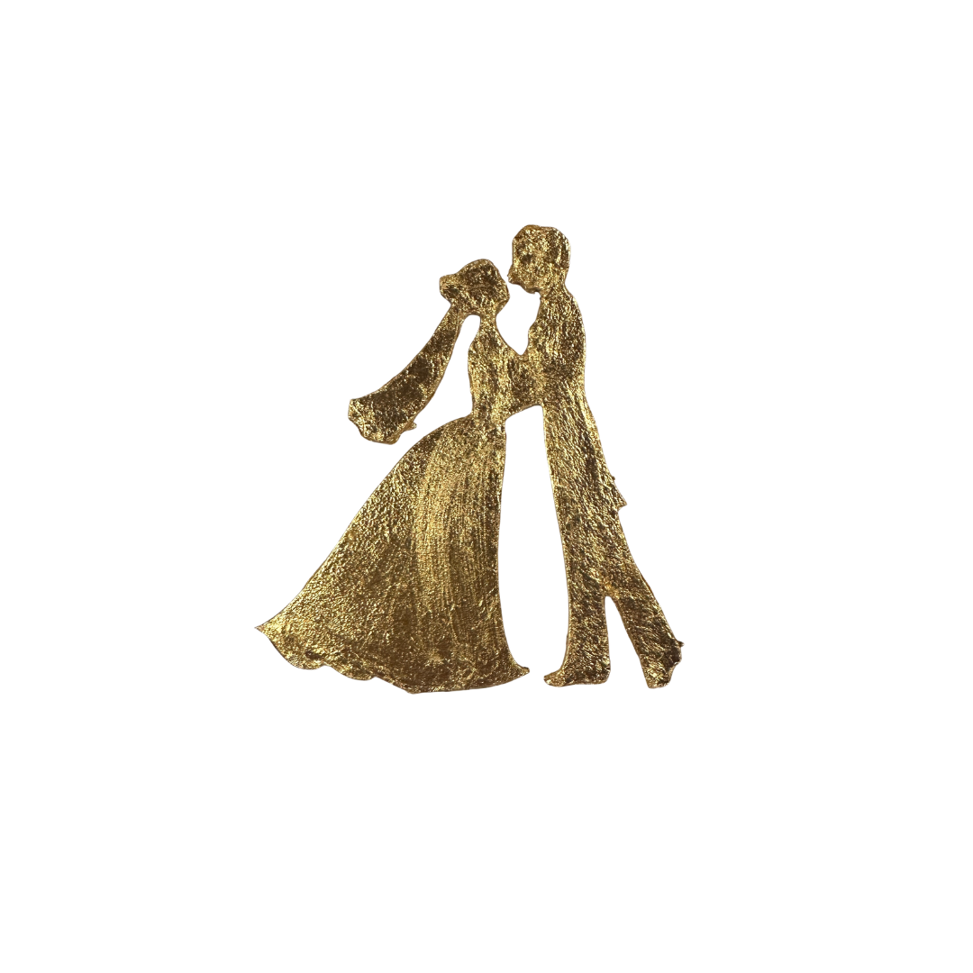 Bride & Groom Gilded Medallion