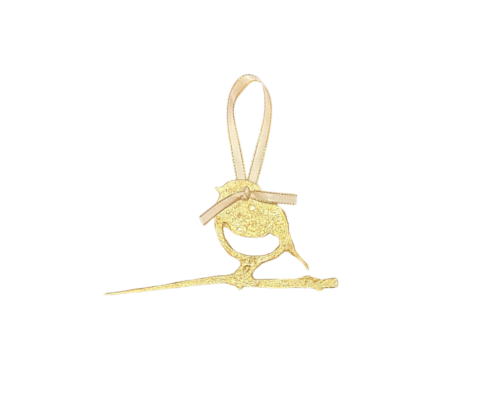 Chickadee Gilded Medallion