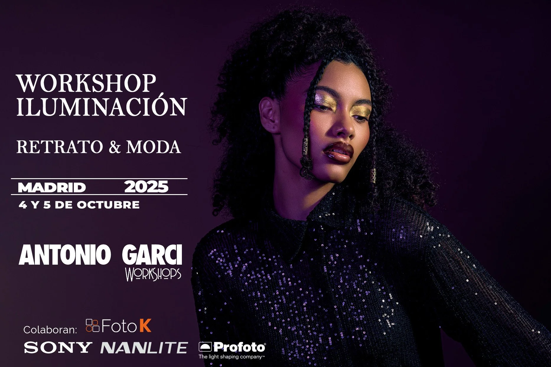 Madrid / Taller presencial : ILUMINACIÓN PARA RETRATO Y MODA OCTUBRE