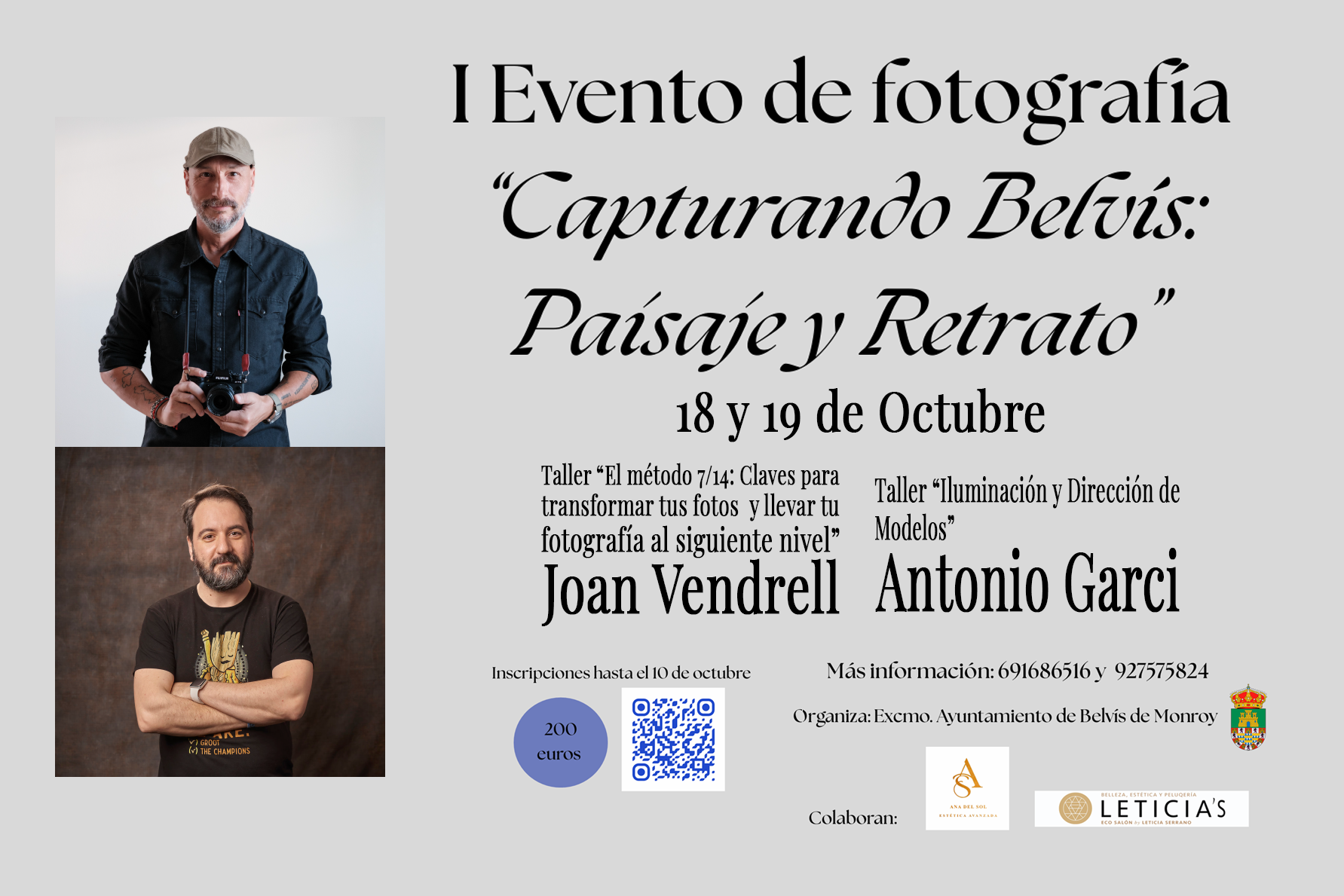 Belvís de Monroy / Talleres presenciales :CAPTURANDO BELVÍS: PAISAJE Y RETRATO.
