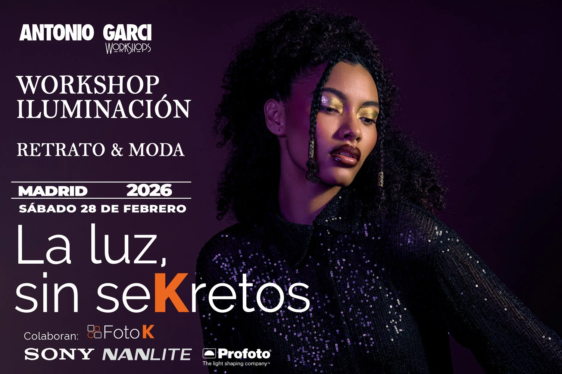 MADRID 28 DE FEBRERO / Taller presencial : La luz, sin seKretos: Taller Intensivo de Iluminación y Dirección de Modelos 