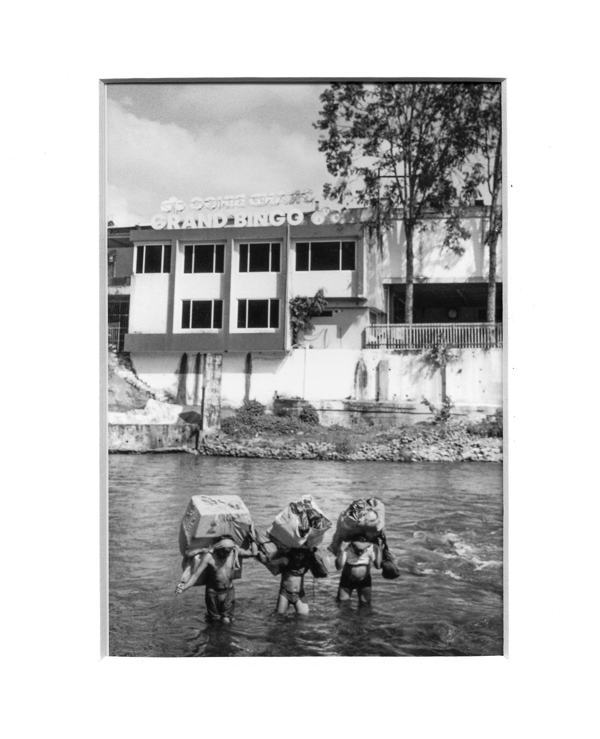 Regular Border Crossing, Suchiate River, Mexico-Guatemala Border, 2020, Inkjet Print from 35mm Negative.