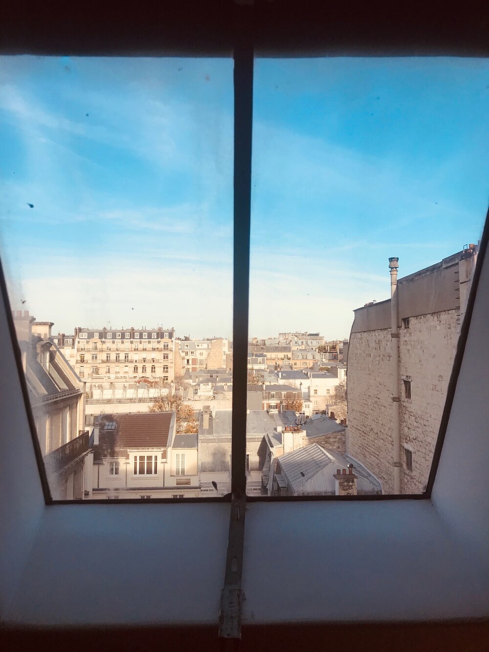 Vue inspirante sur les toits parisiens