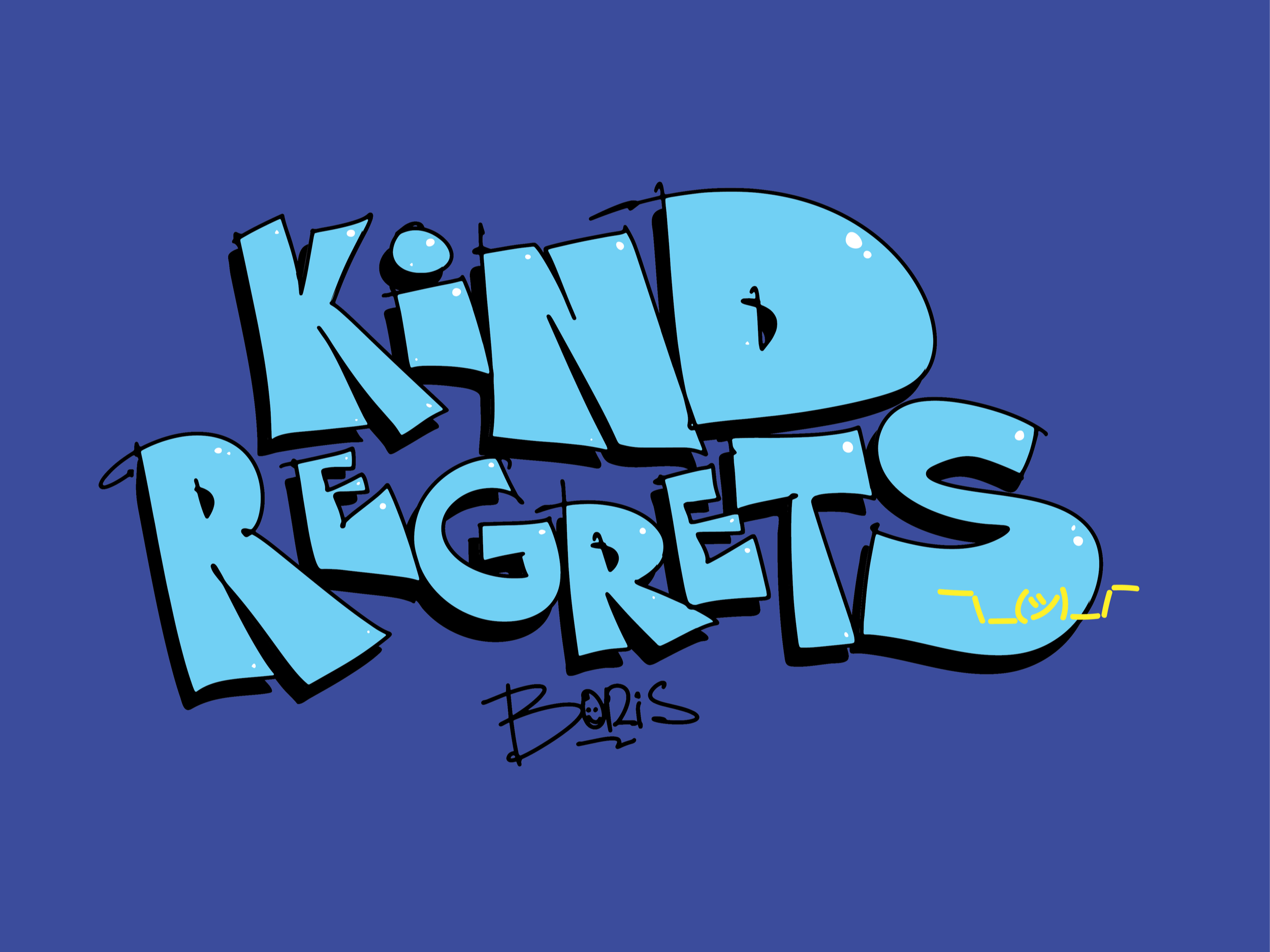 kind regrets podcast by good guy boris logo