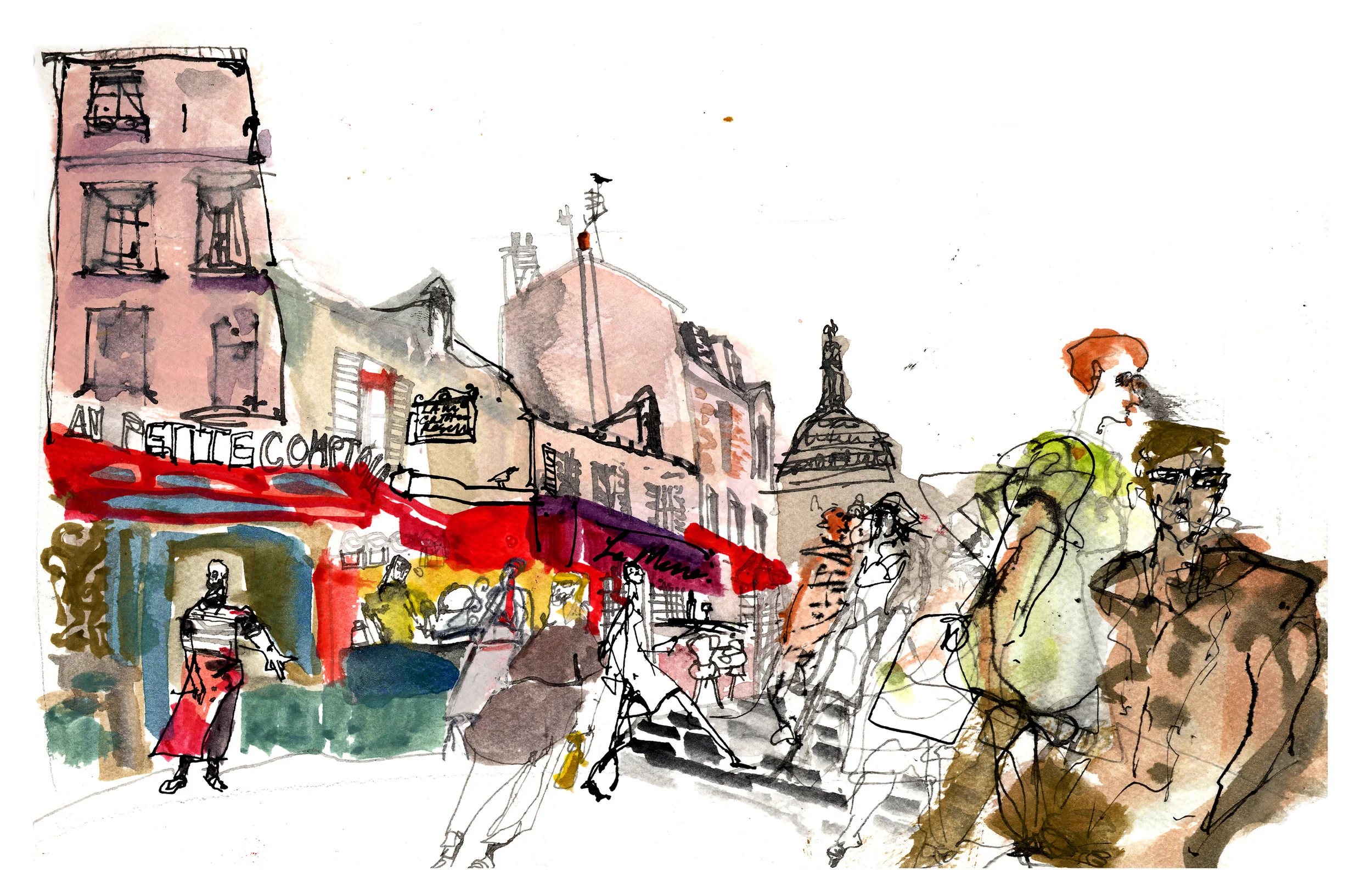 A bustling tourist hub, Montmartre