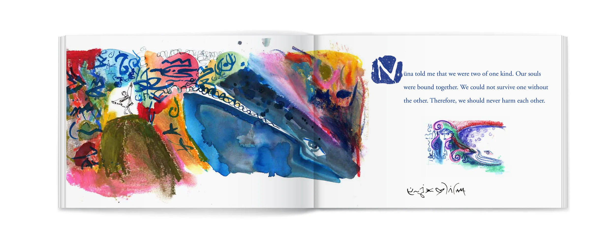 A spread from Song of Nüna