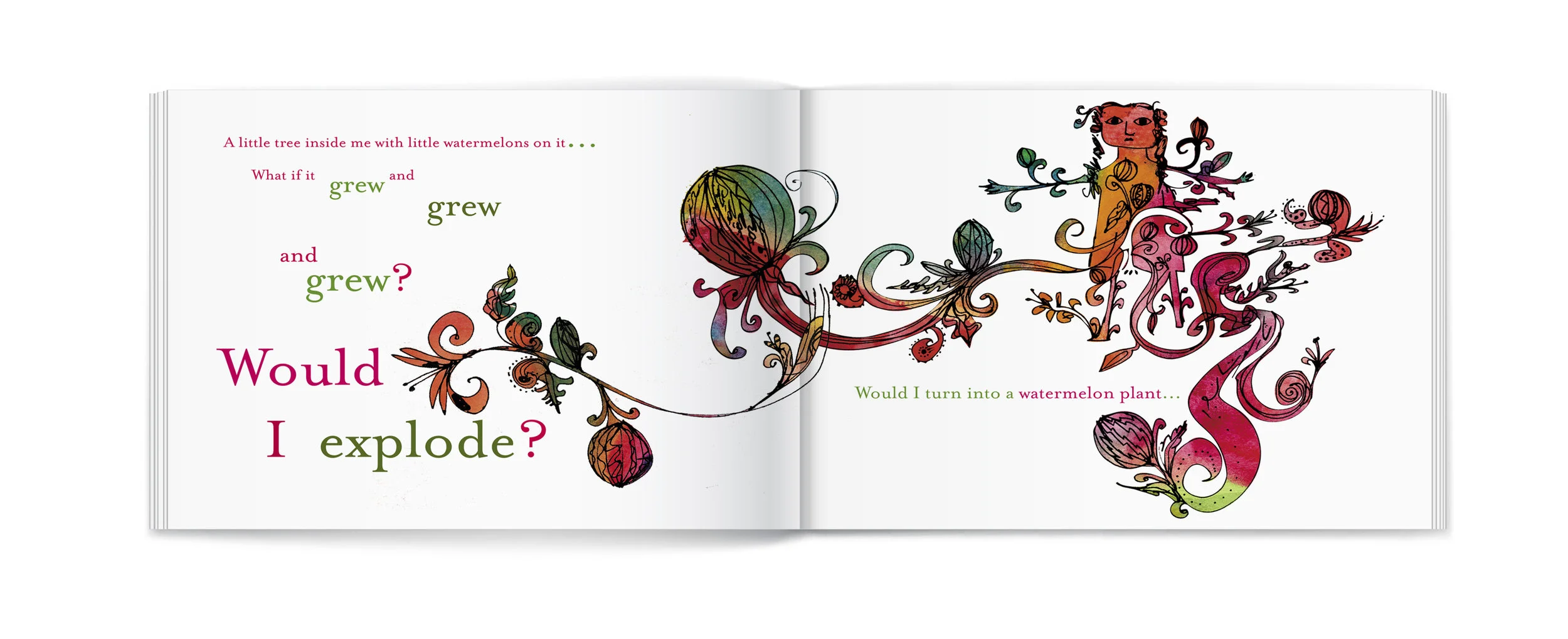 A sample spread from the book