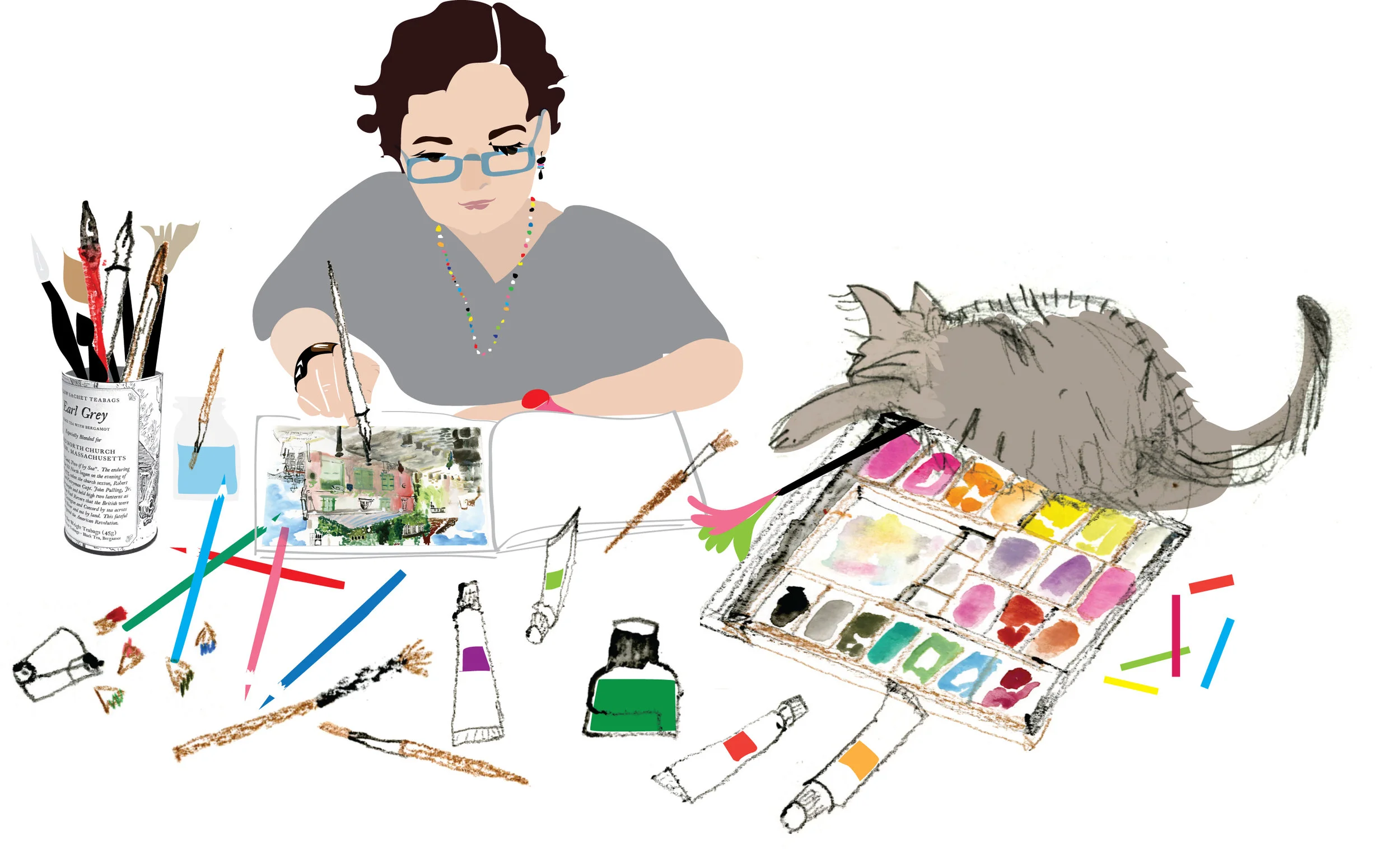 As you can see, I sometimes get help from my cat, Elsie