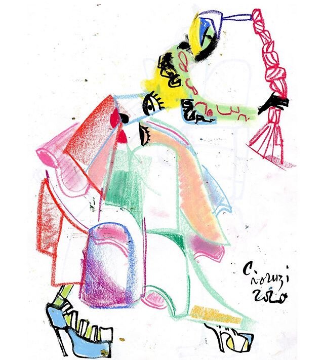 Unusual, playful, and trippy fashion that evoked op and pop art really made you play, experiment and try different things. As an illustrator, it&rsquo;s a dream.  @drawingcabaretcouture @davidpaulusstudio #artcouture #arttowear #avantegardefashion #f