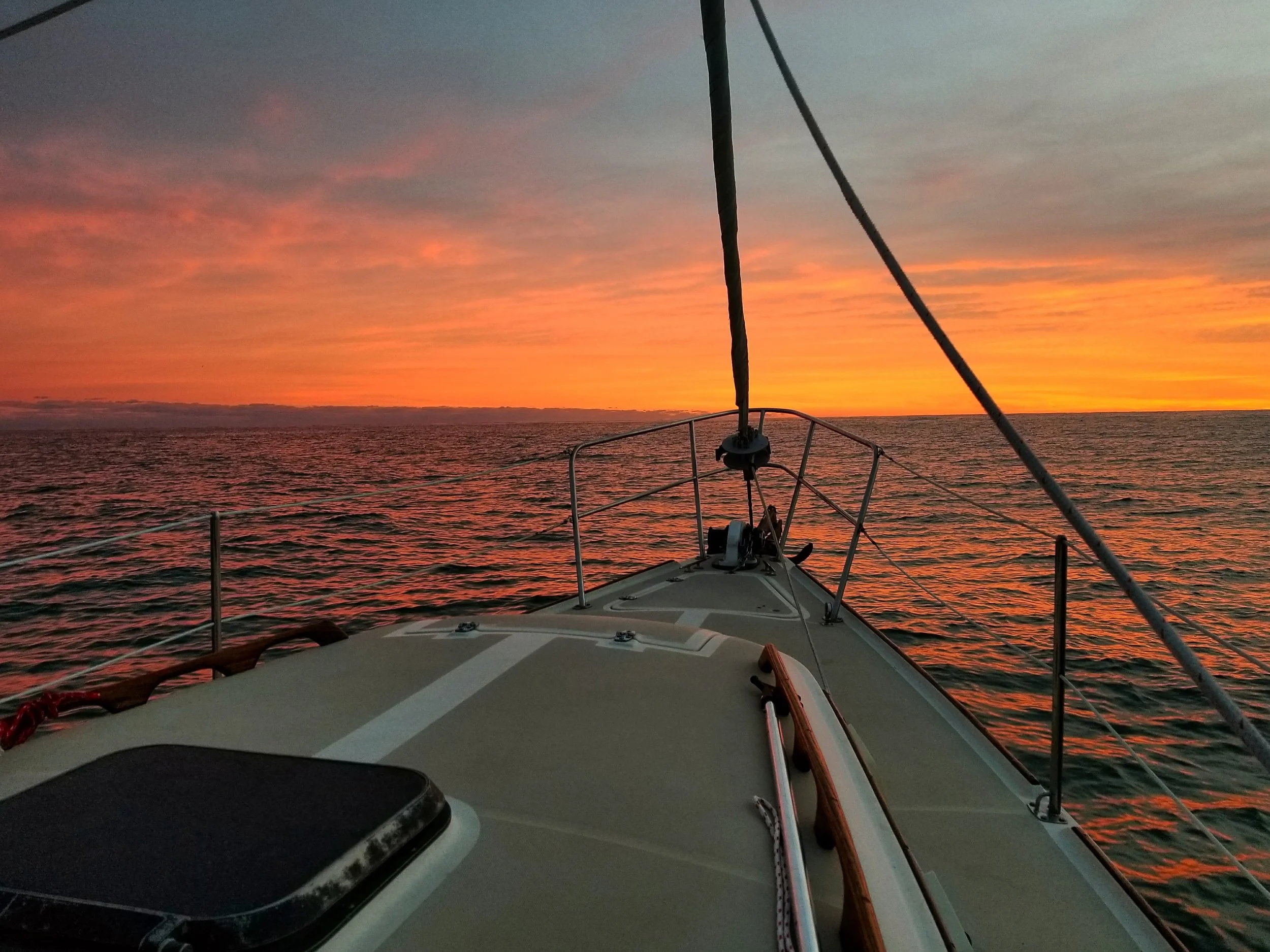 Sunset at sea en route to Norfolk, VA from Ocean City, MD.