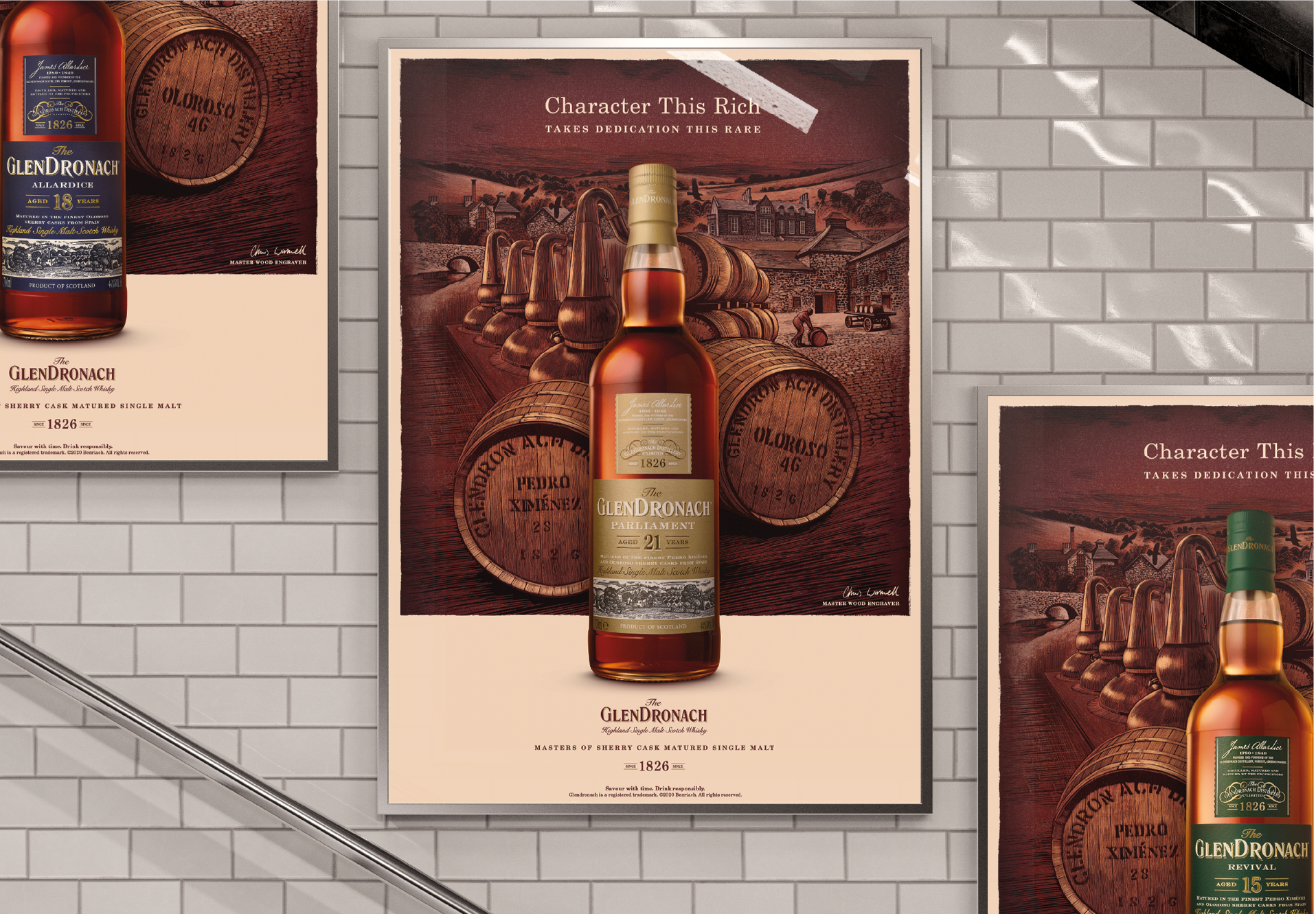 The GlenDronach Range - Sequential Escalator Panels