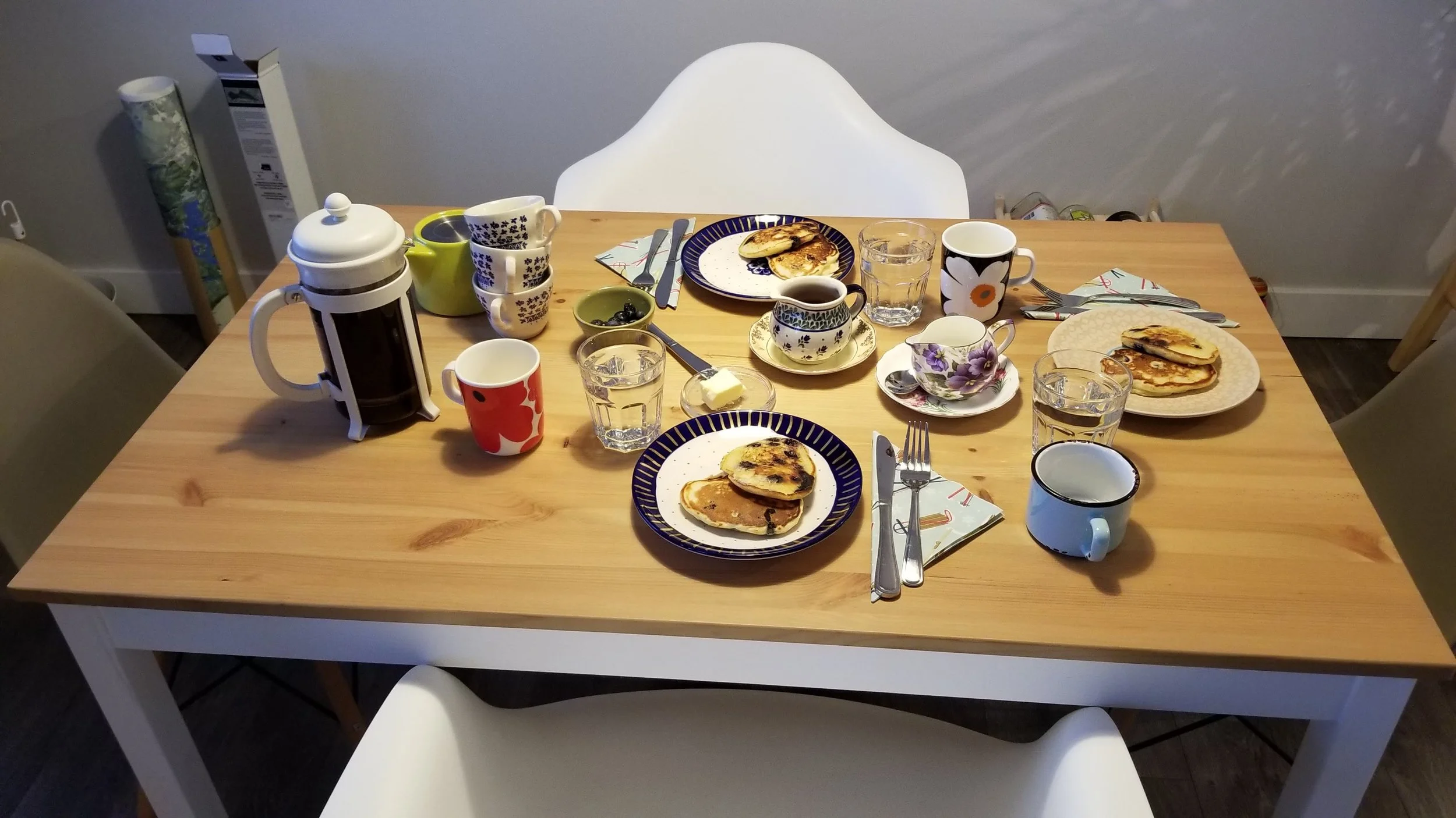 Excellent petit déj' avec mes hôtes 