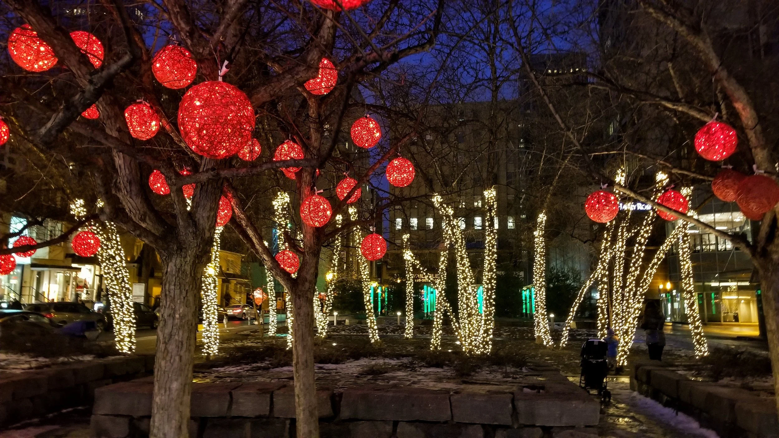 Décorations hivernales dans le quartier de Yorkville