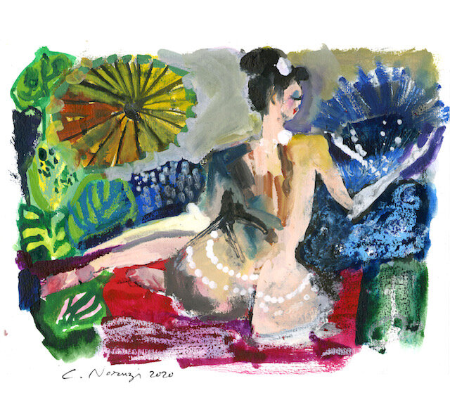 Eve, reclining