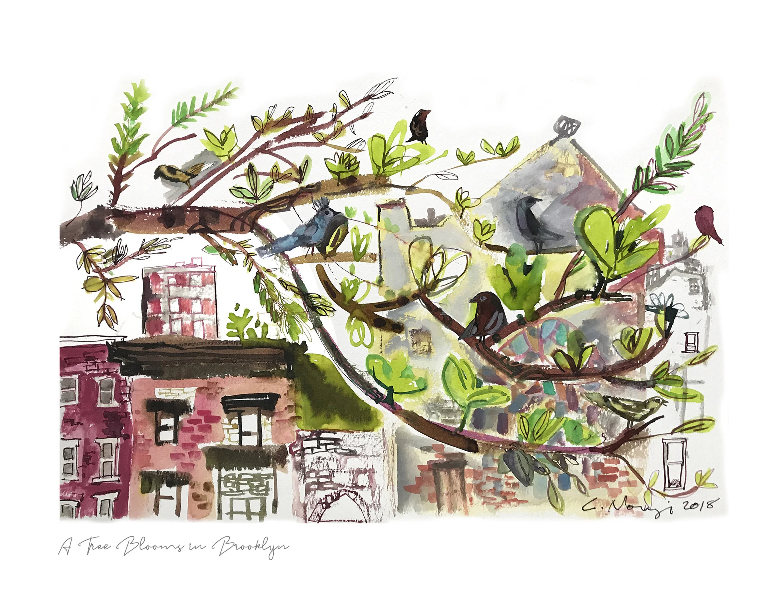 A tree blooms in Brooklyn_11x14.jpg