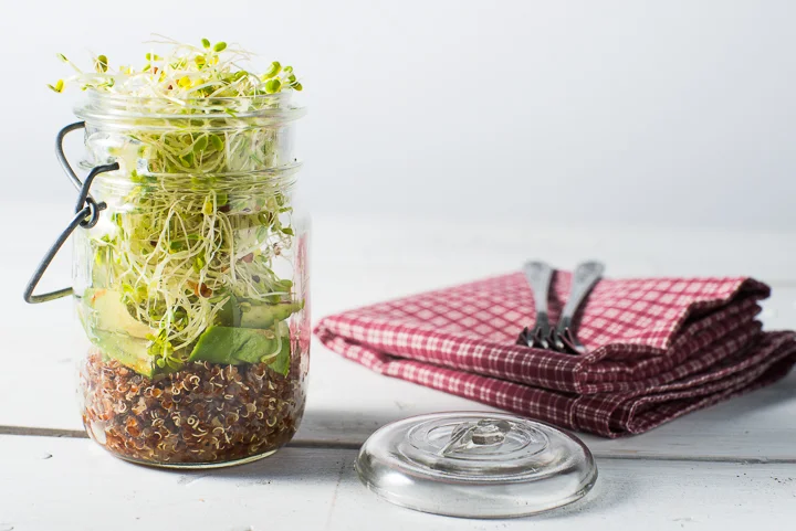 Quinoa Avocado Salad in a Jar