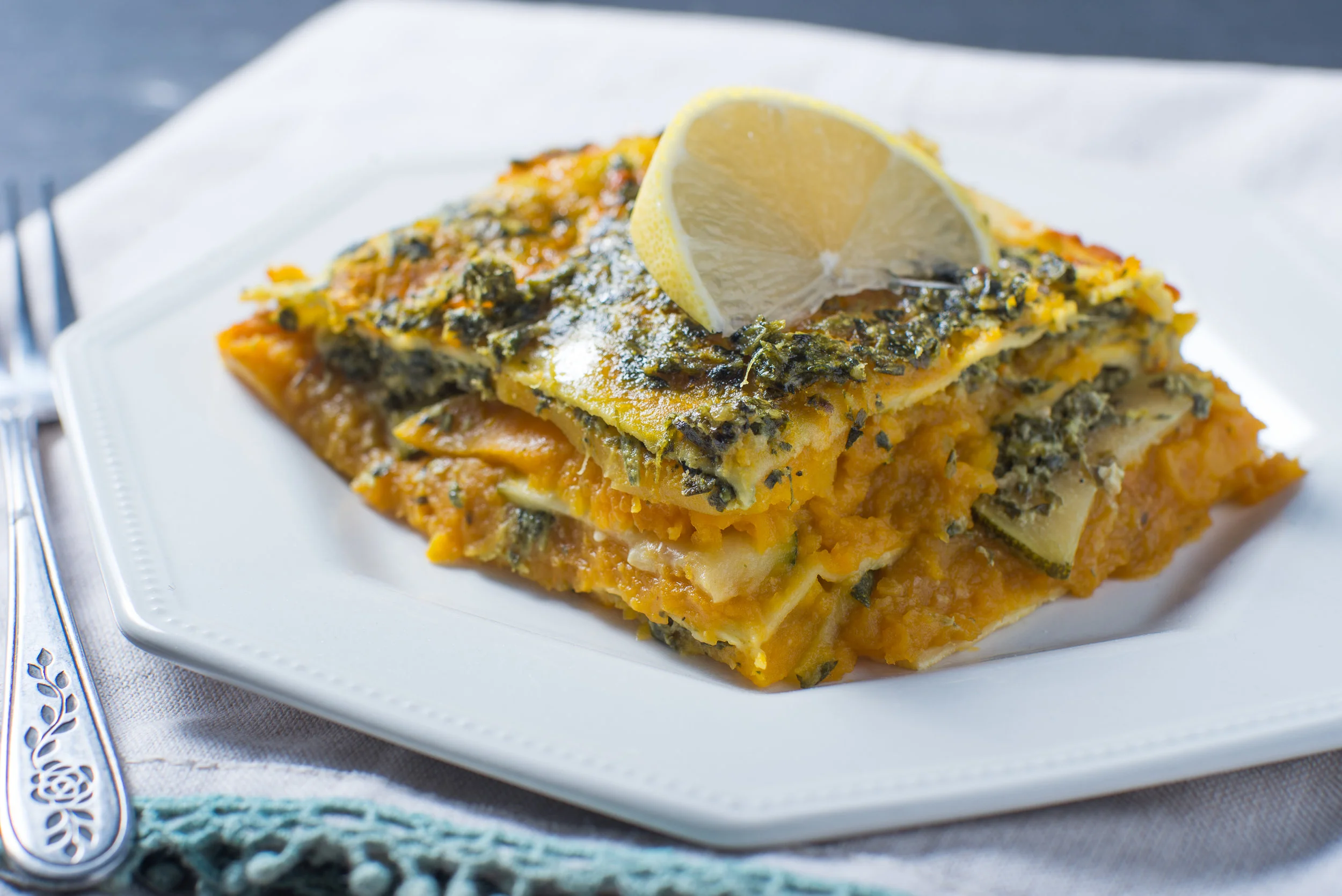 Butternut Squash Pesto Lasagna