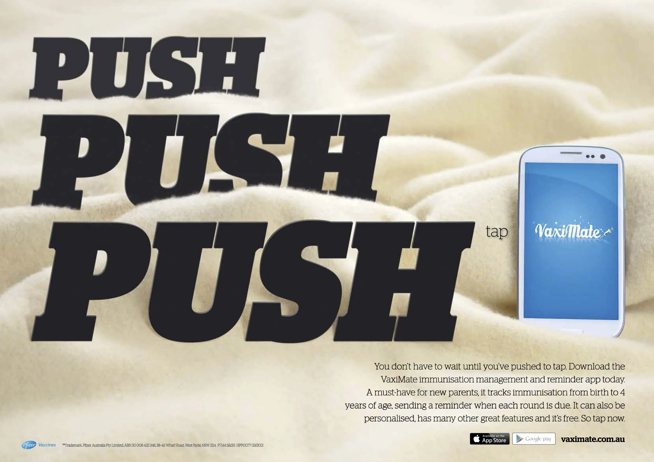 Print Ad: Push push push tap