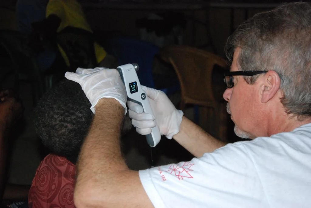 Intraocular pressure check