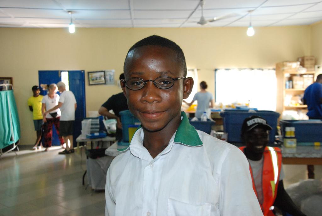 Emmanuel with new glasses