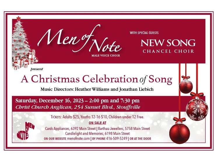 Men of Note: A Celebration of Song Christmas Concert