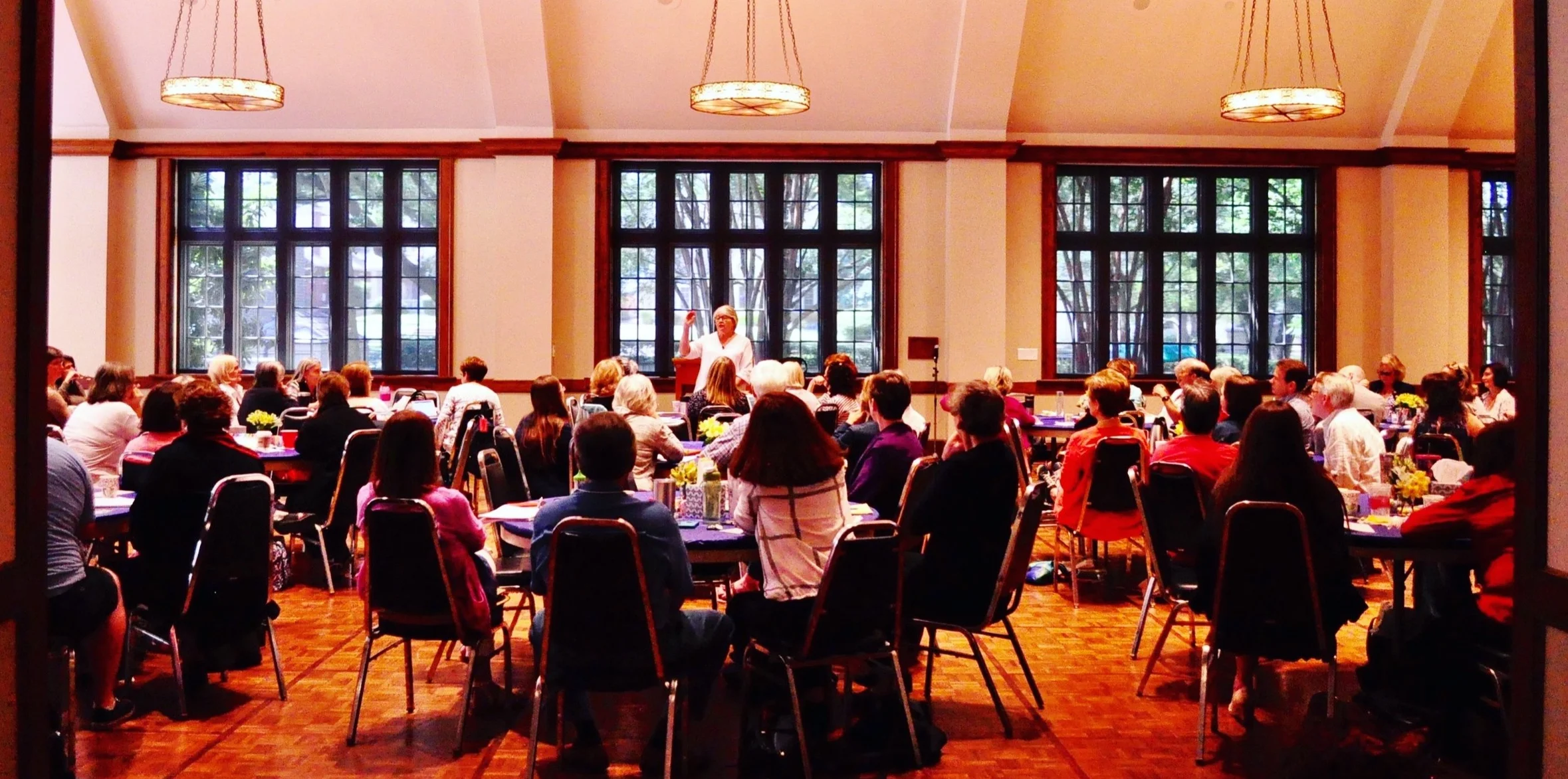 Suzanne teaching at Enneagram Bootcamp 2017
