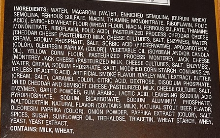 Processed food - with a very long list of 'ingredients'!