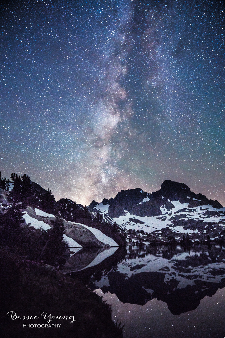 Milky Way over Mount Ritter Landscape Photograph by Bessie Young Photography