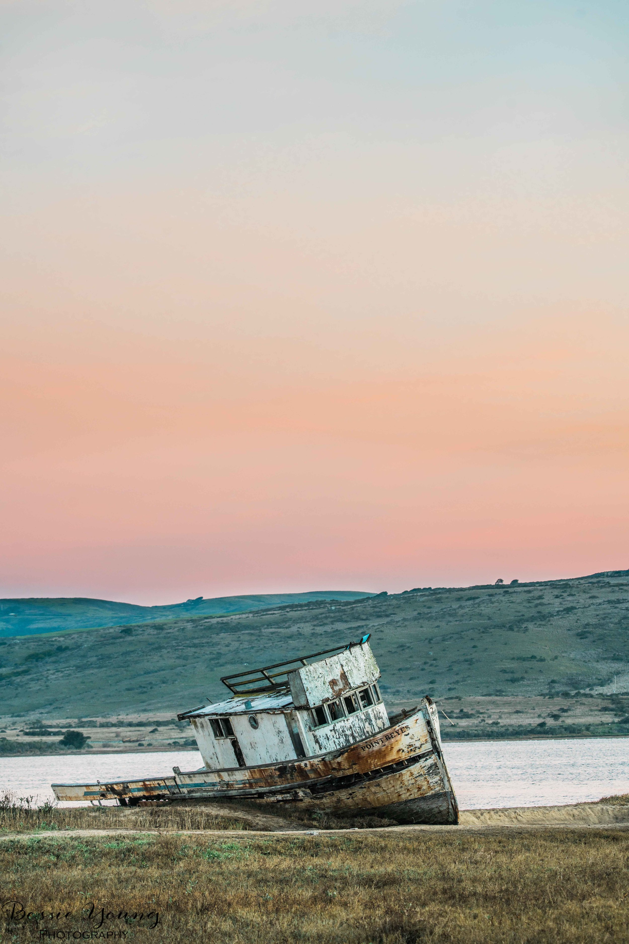 Ship Wreck in Point Reyes by Bessie Young